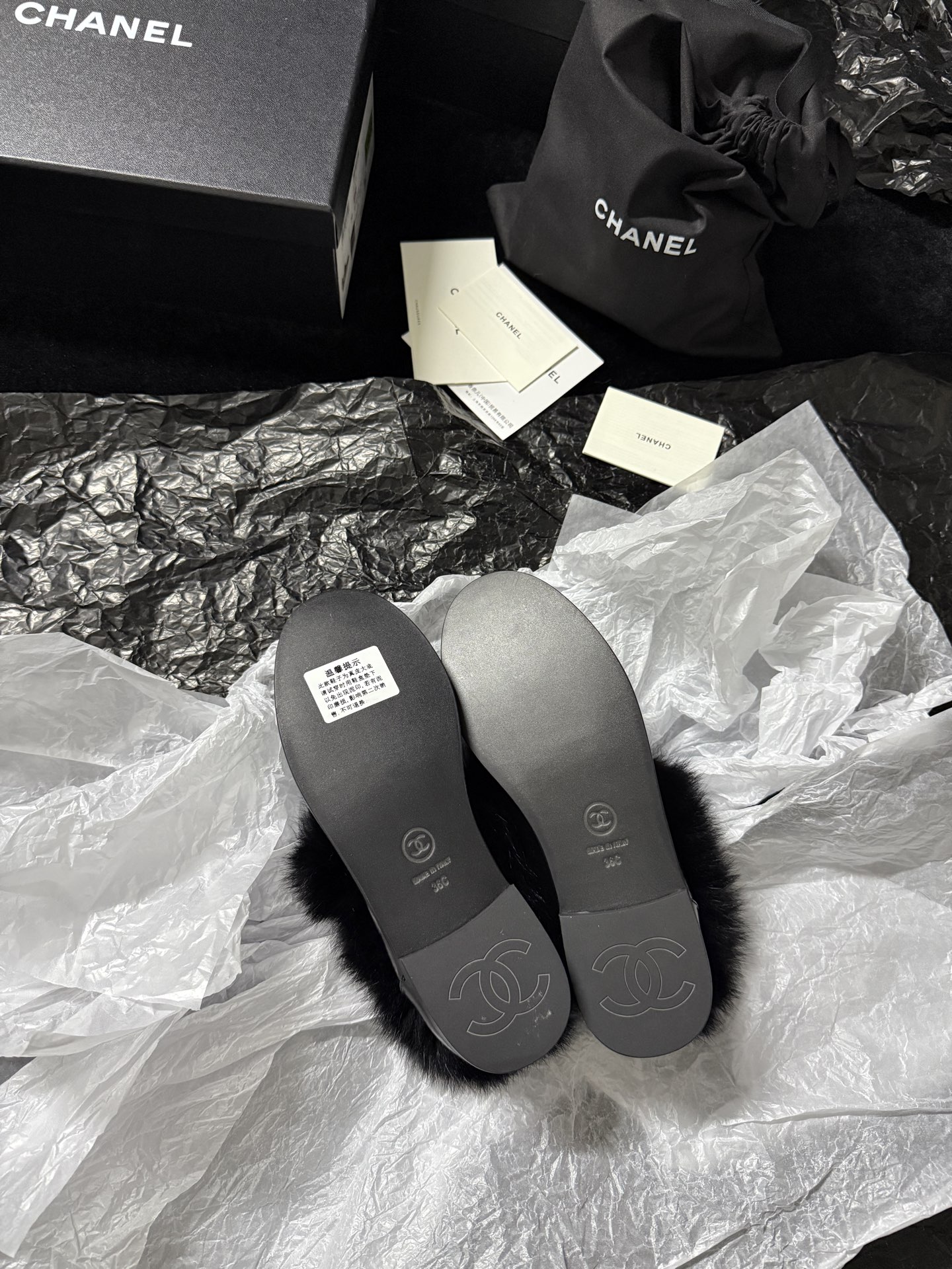 Chanel Furry Chanel shoes