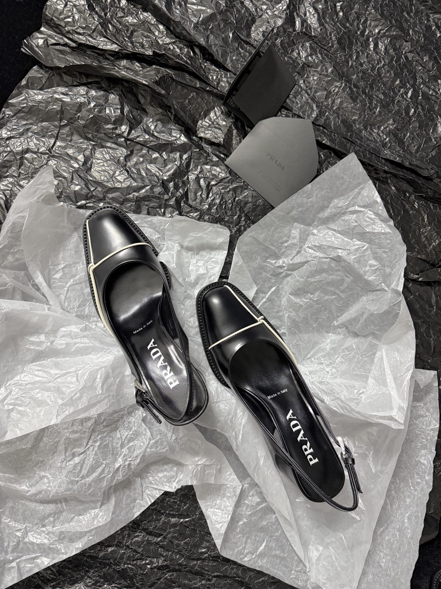 Prada Open-back square toe shoes