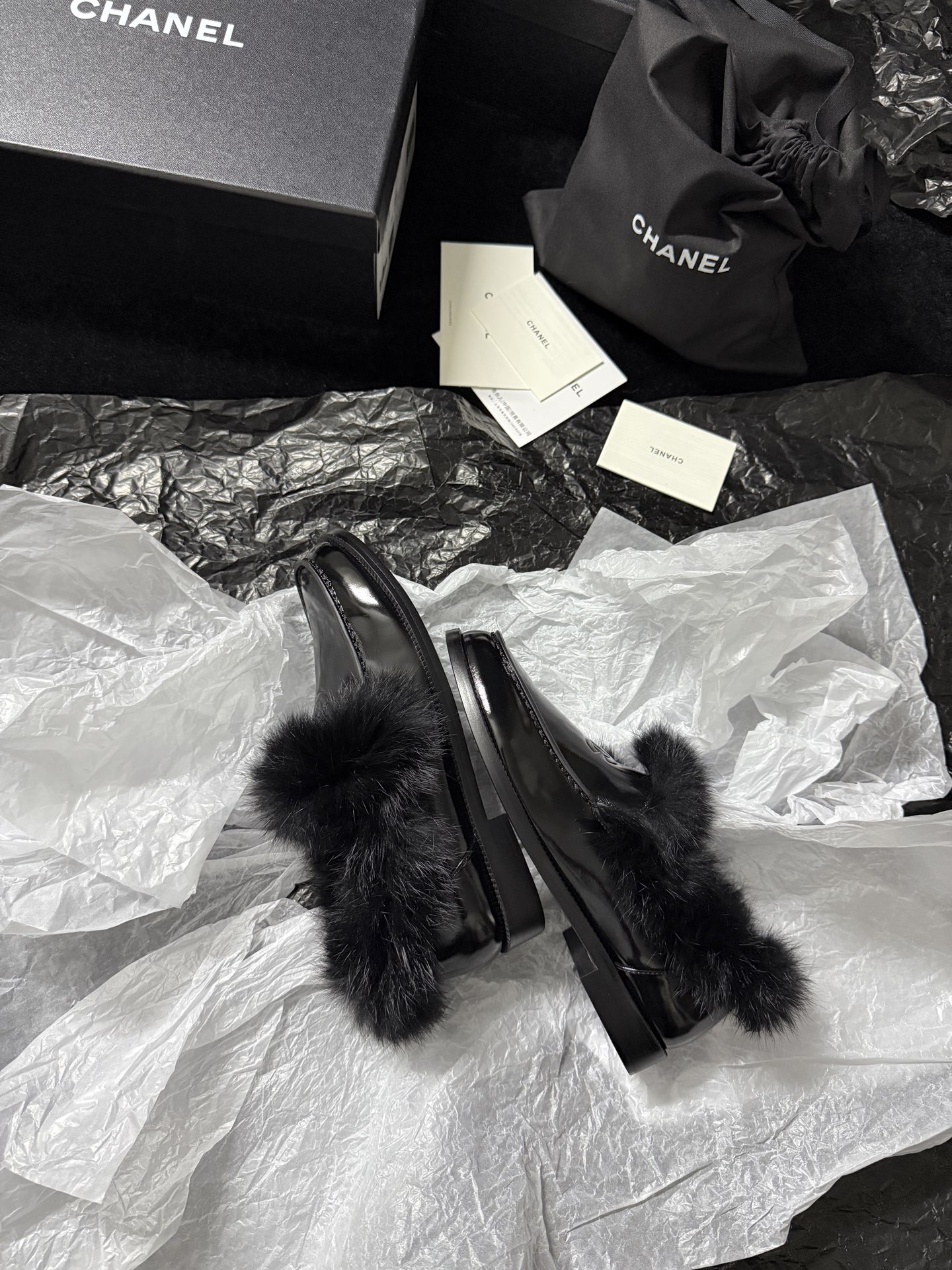 Chanel Furry Chanel shoes