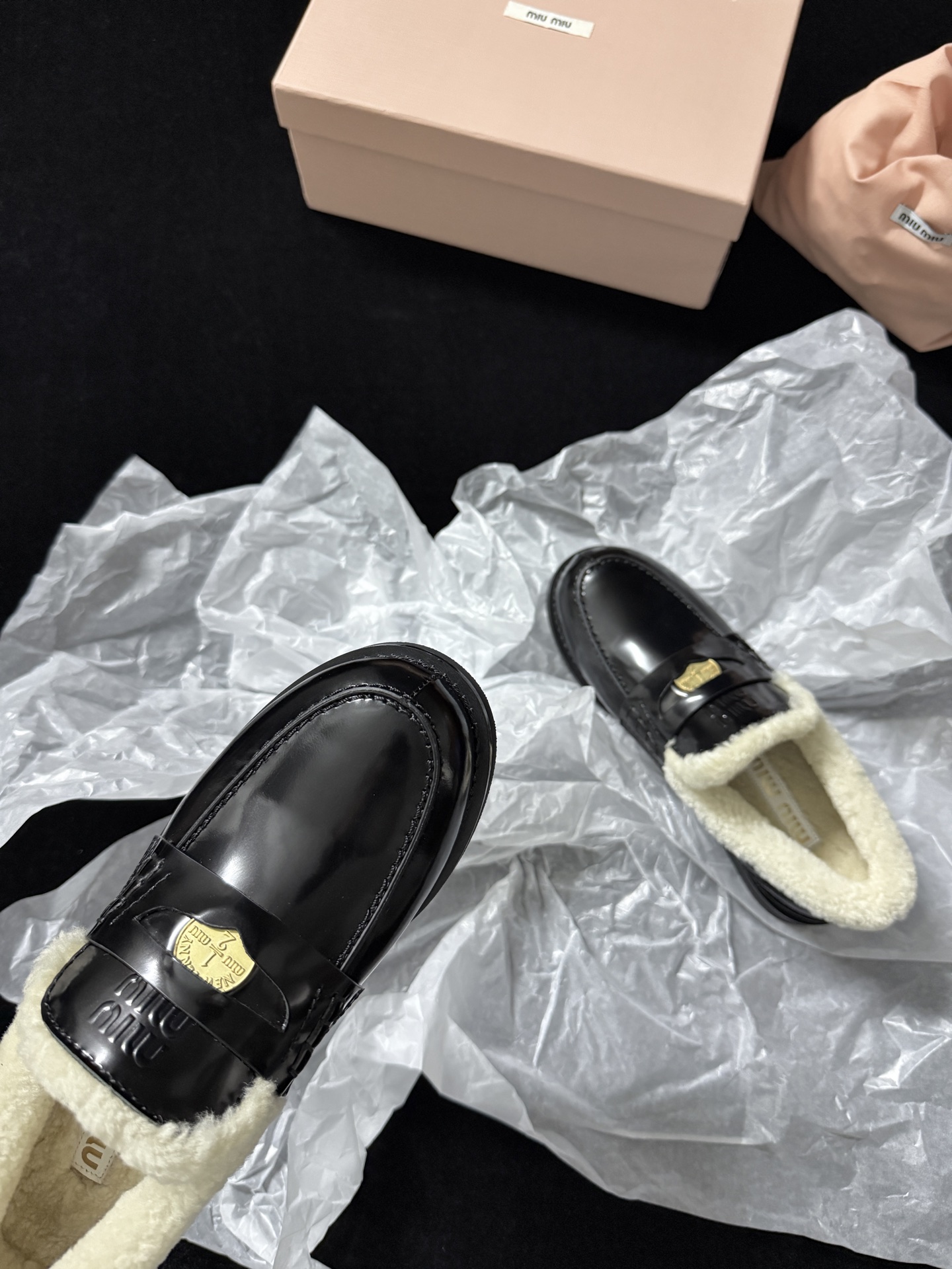 Miu Miu Furry loafers