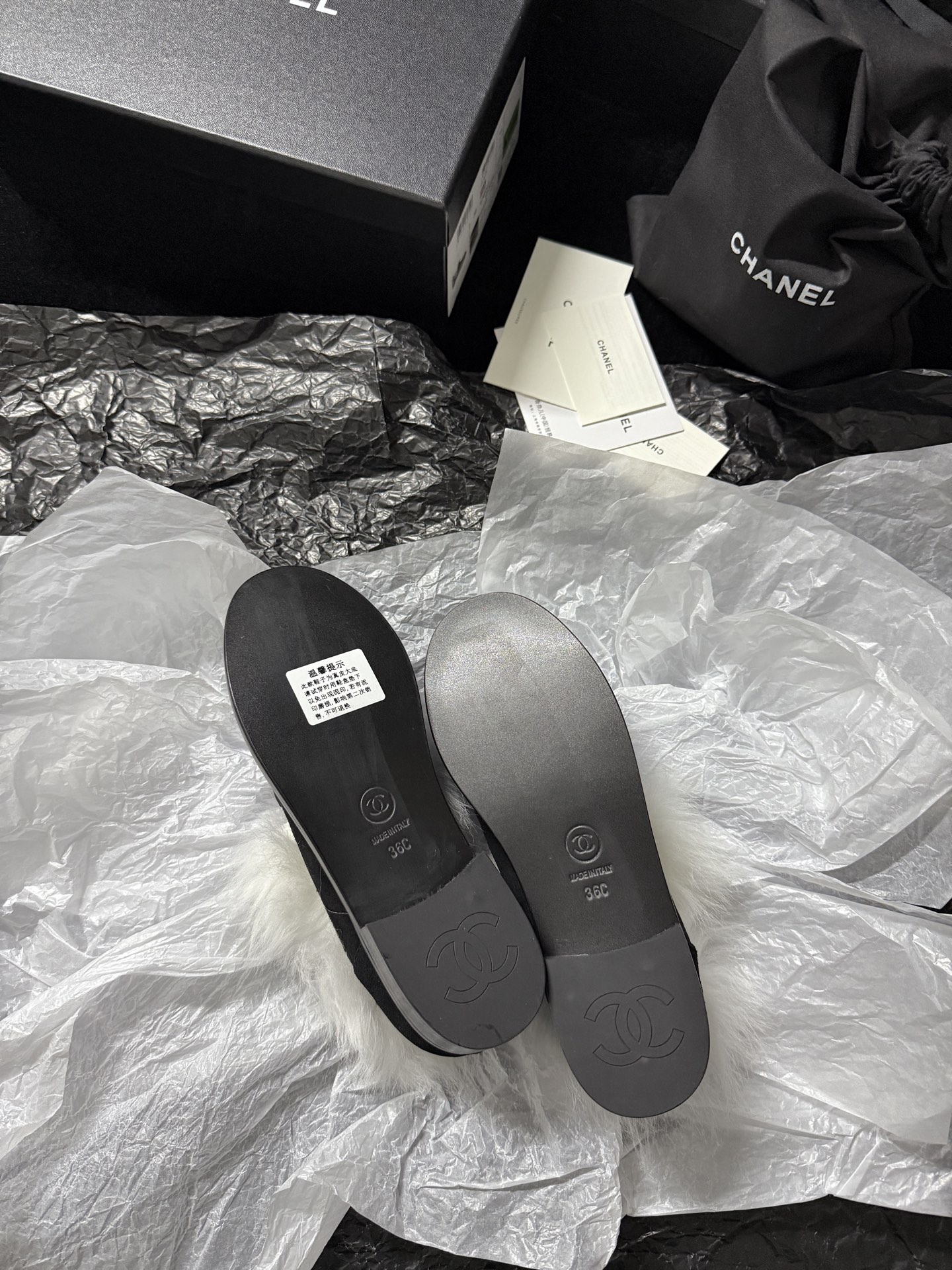 Chanel Furry Chanel shoes
