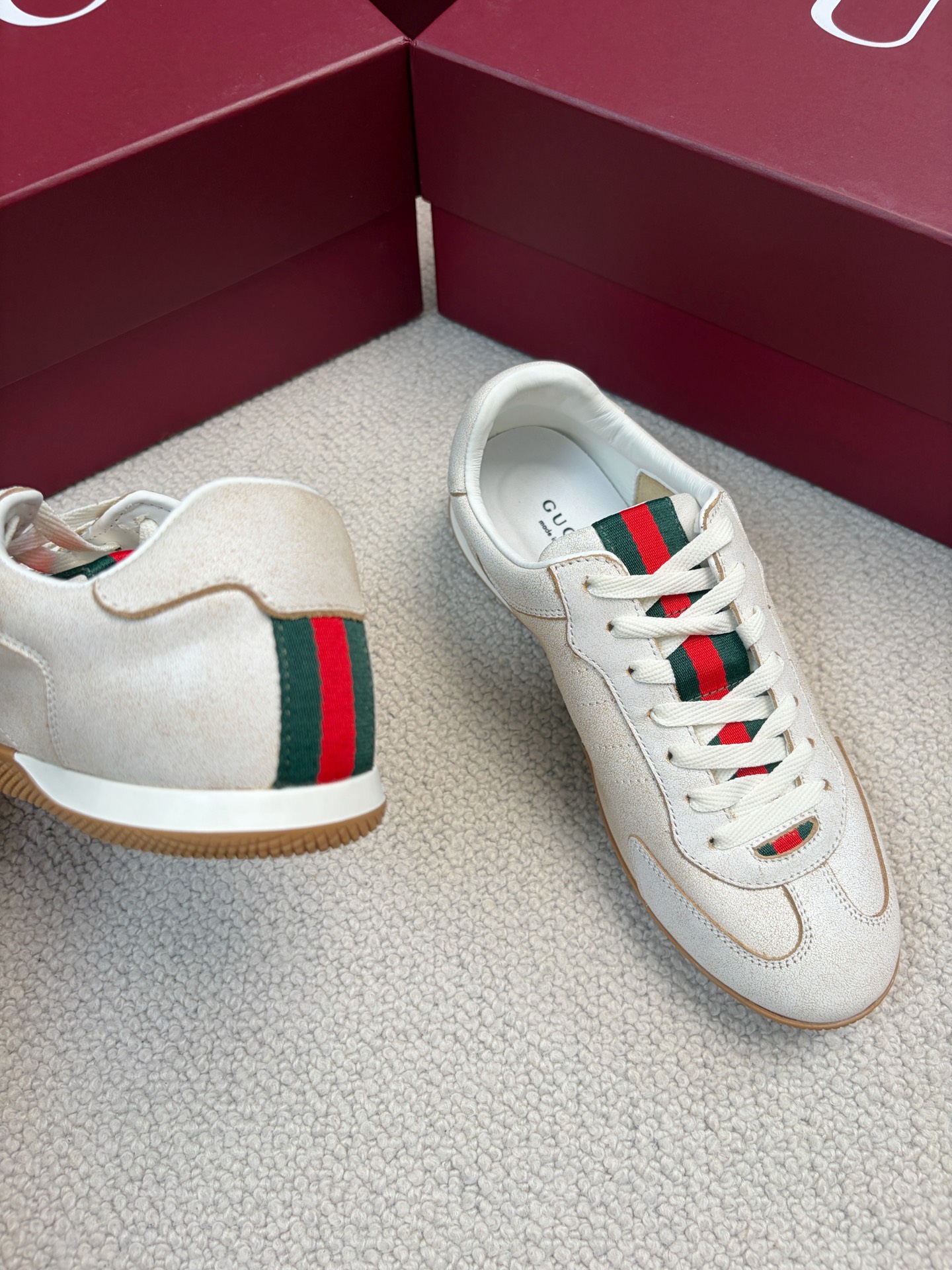 Gucci runway collection couple-style German training shoes