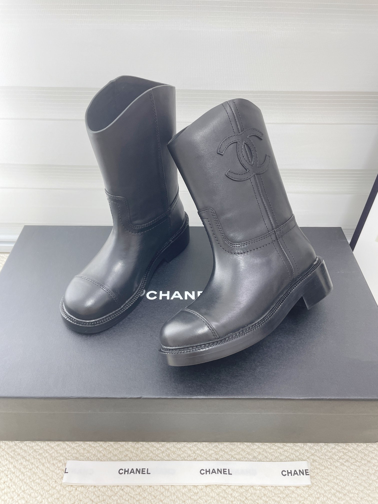 CHANEL autumn and winter letter knight boots