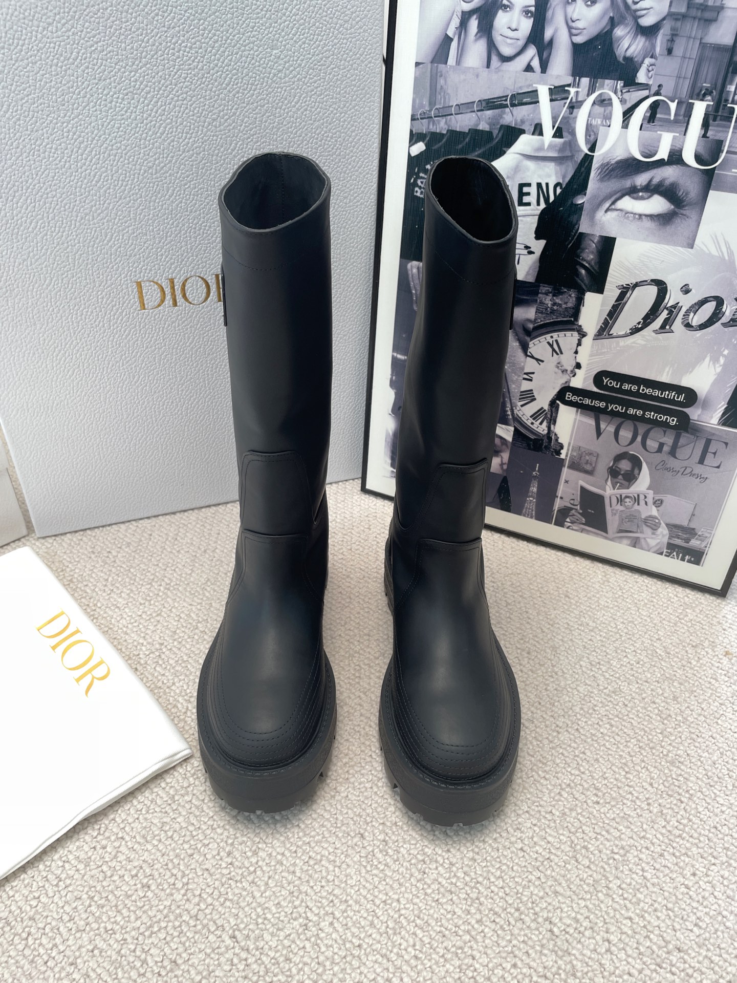 Dior Long Boots Brogue Long Boots