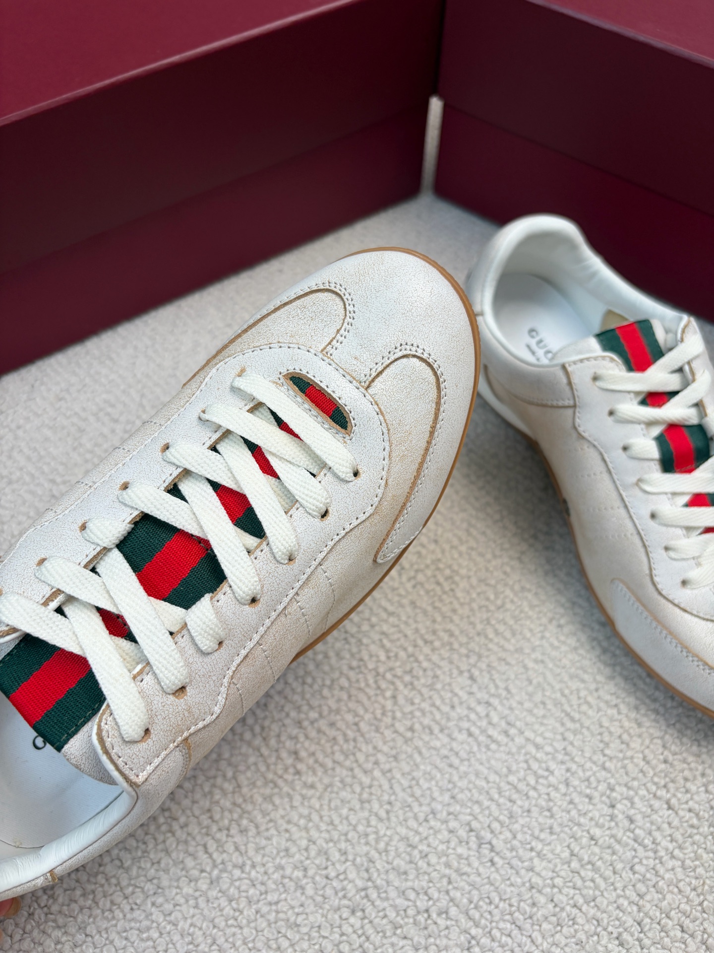 Gucci runway collection couple-style German training shoes