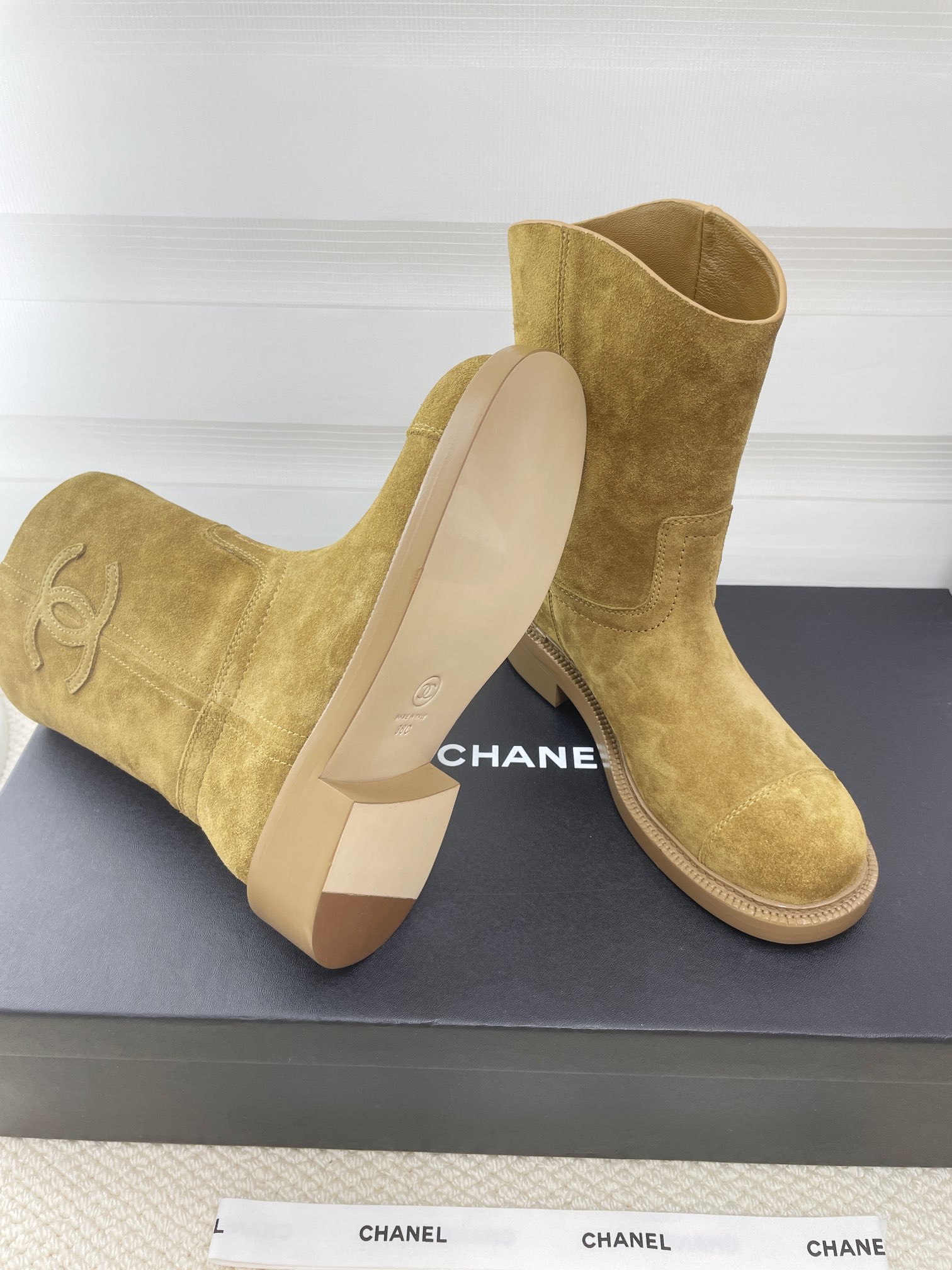 CHANEL autumn and winter letter knight boots