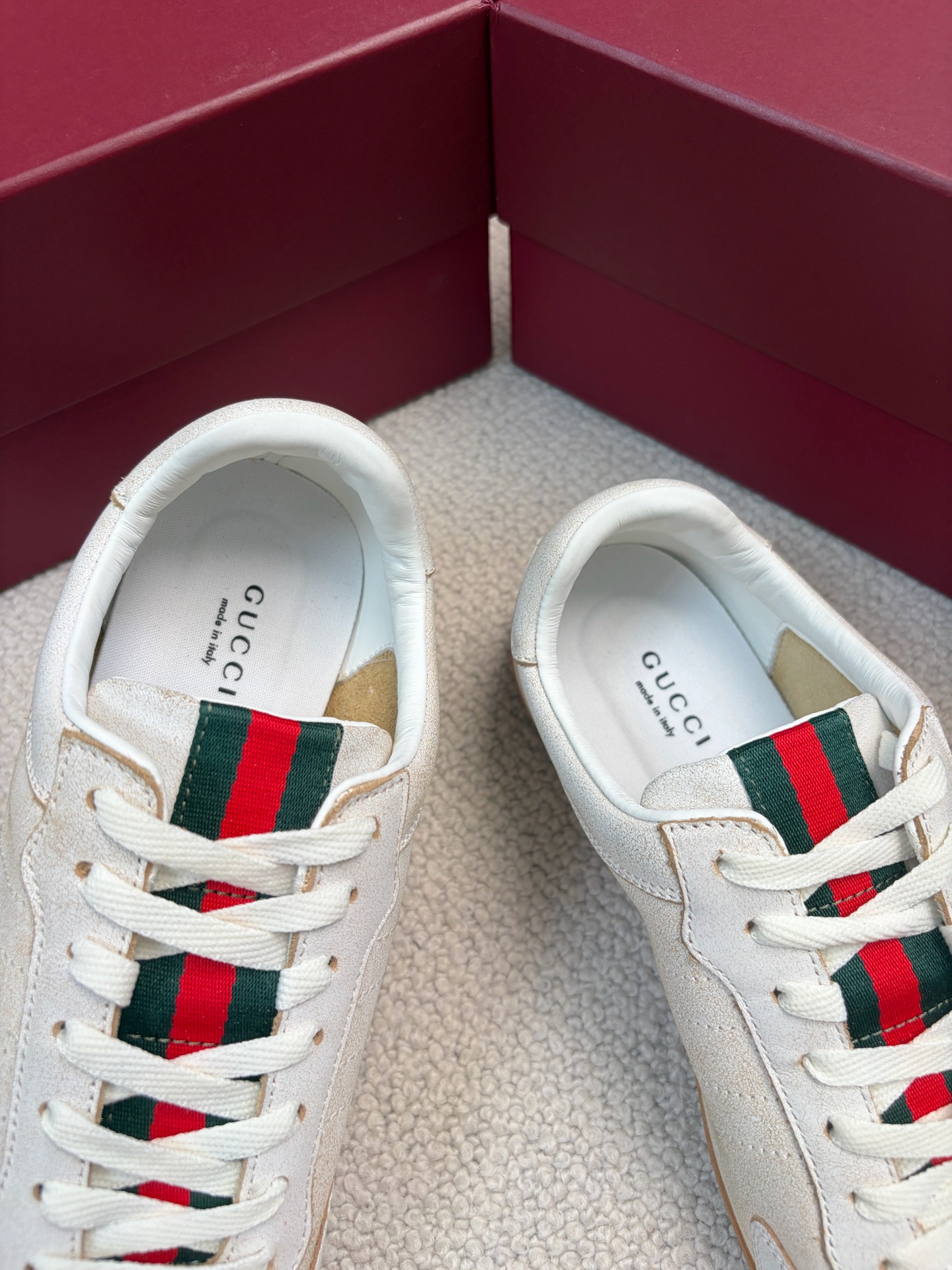 Gucci runway collection couple-style German training shoes