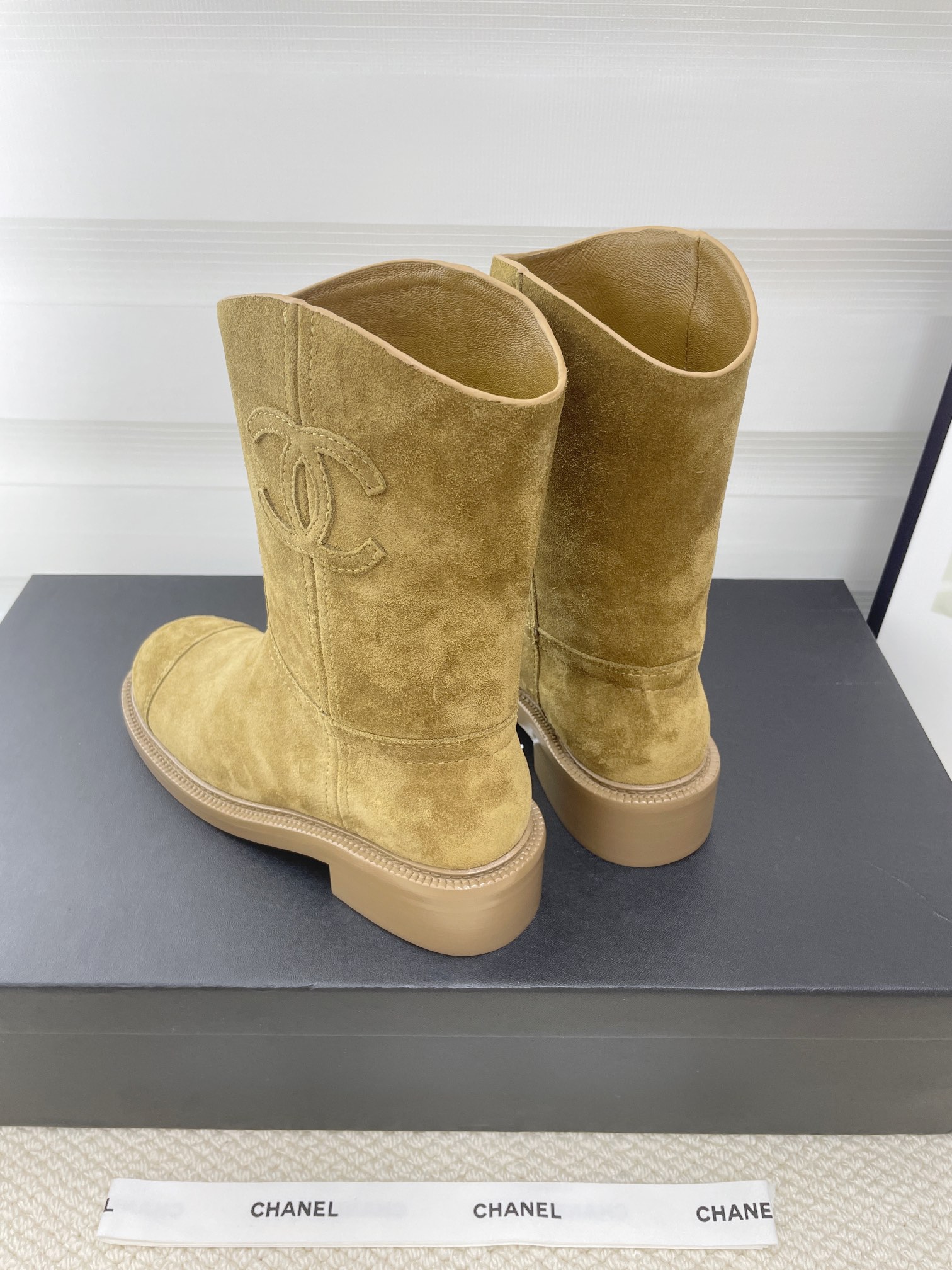 CHANEL autumn and winter letter knight boots