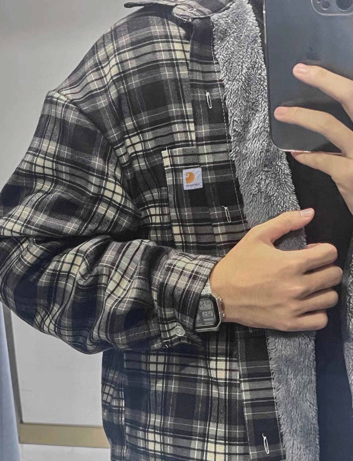 Carhartt Fleece-Lined Plaid Shirt