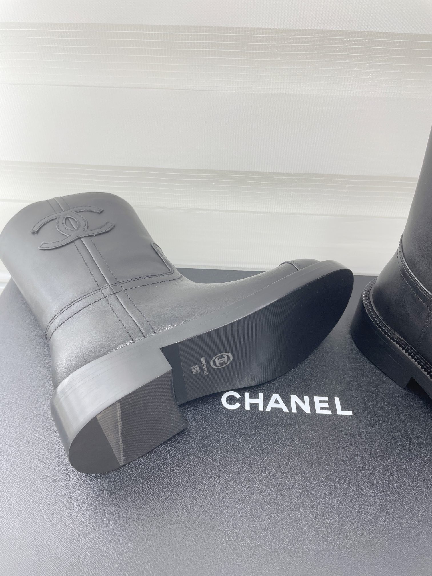 CHANEL autumn and winter letter knight boots