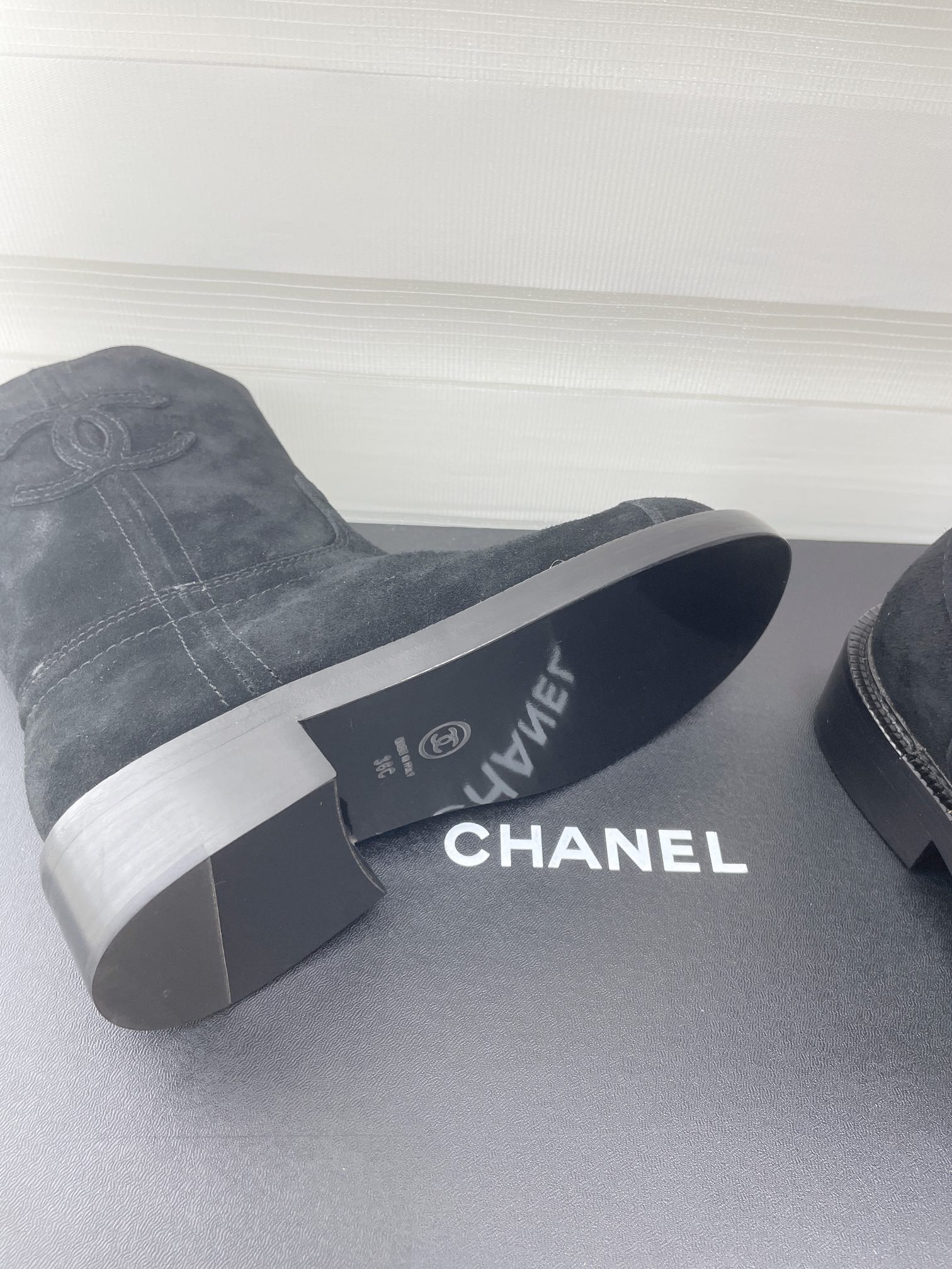 CHANEL autumn and winter letter knight boots