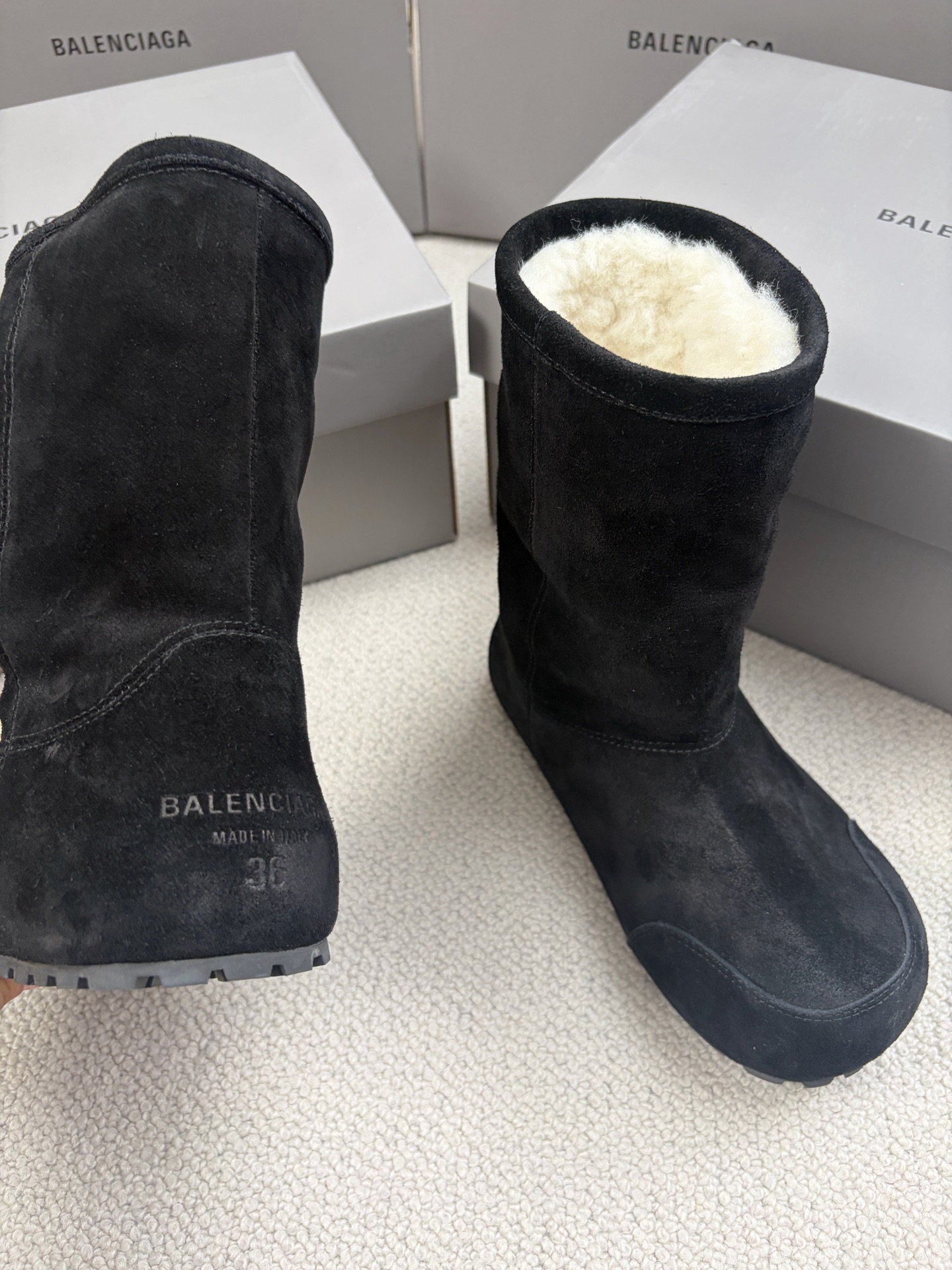 Balenciaga Snow Boots Cotton Shoes