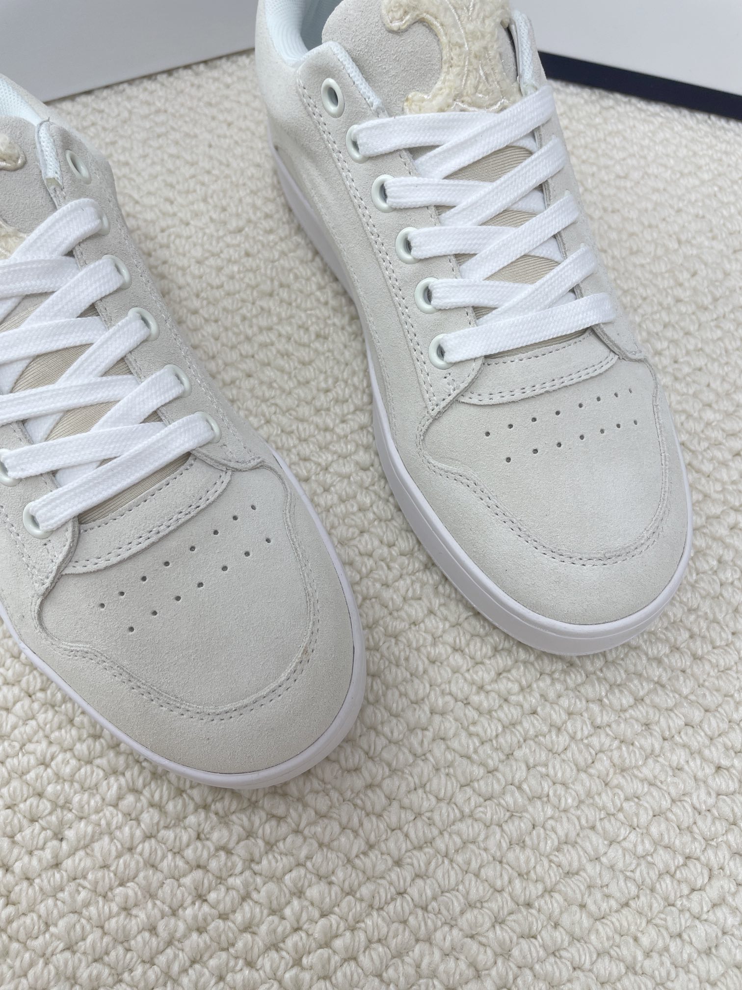CELINE logo casual white sneakers