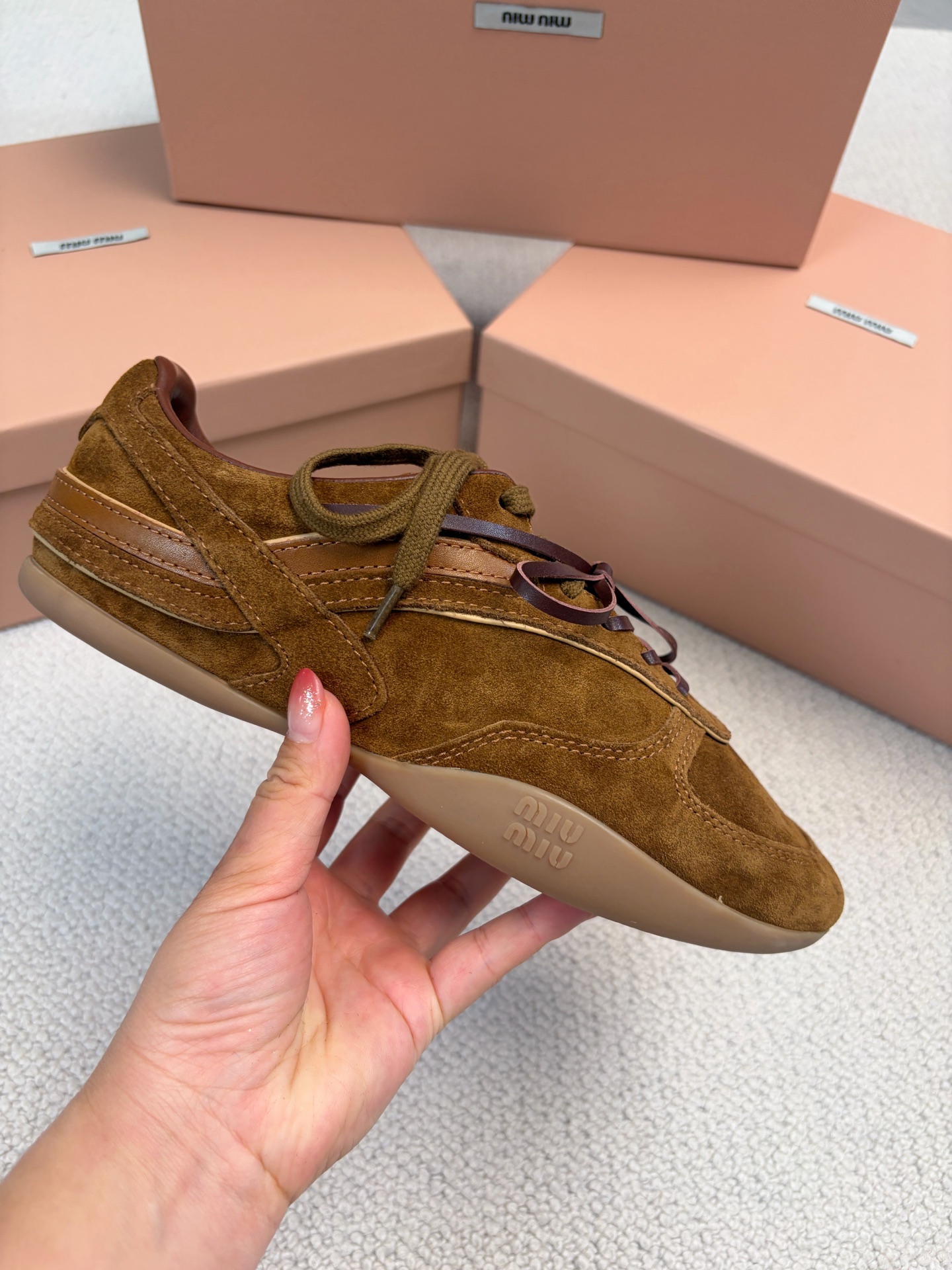 MiuMiu New Runway German Army Trainer Casual Shoes