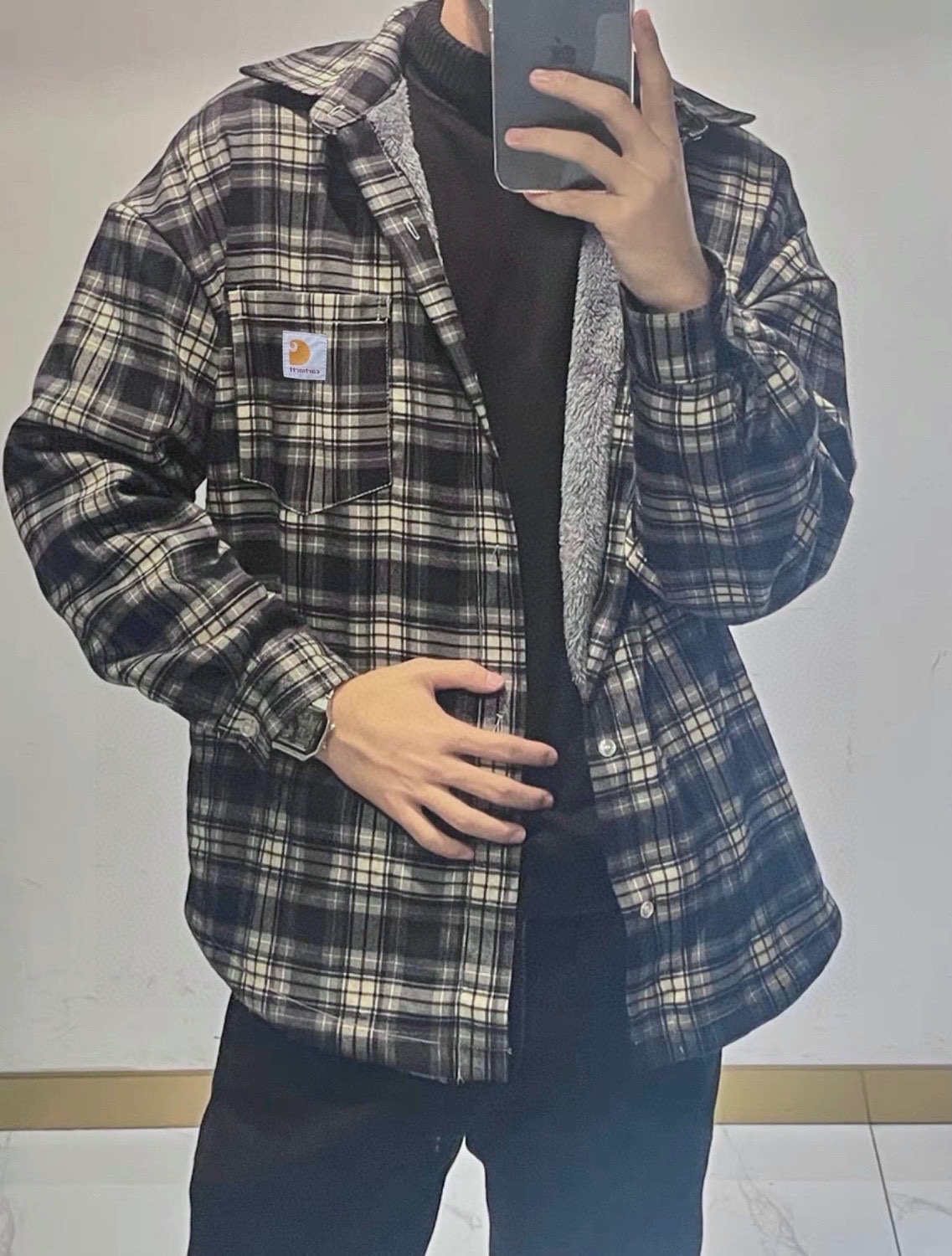 Carhartt Fleece-Lined Plaid Shirt