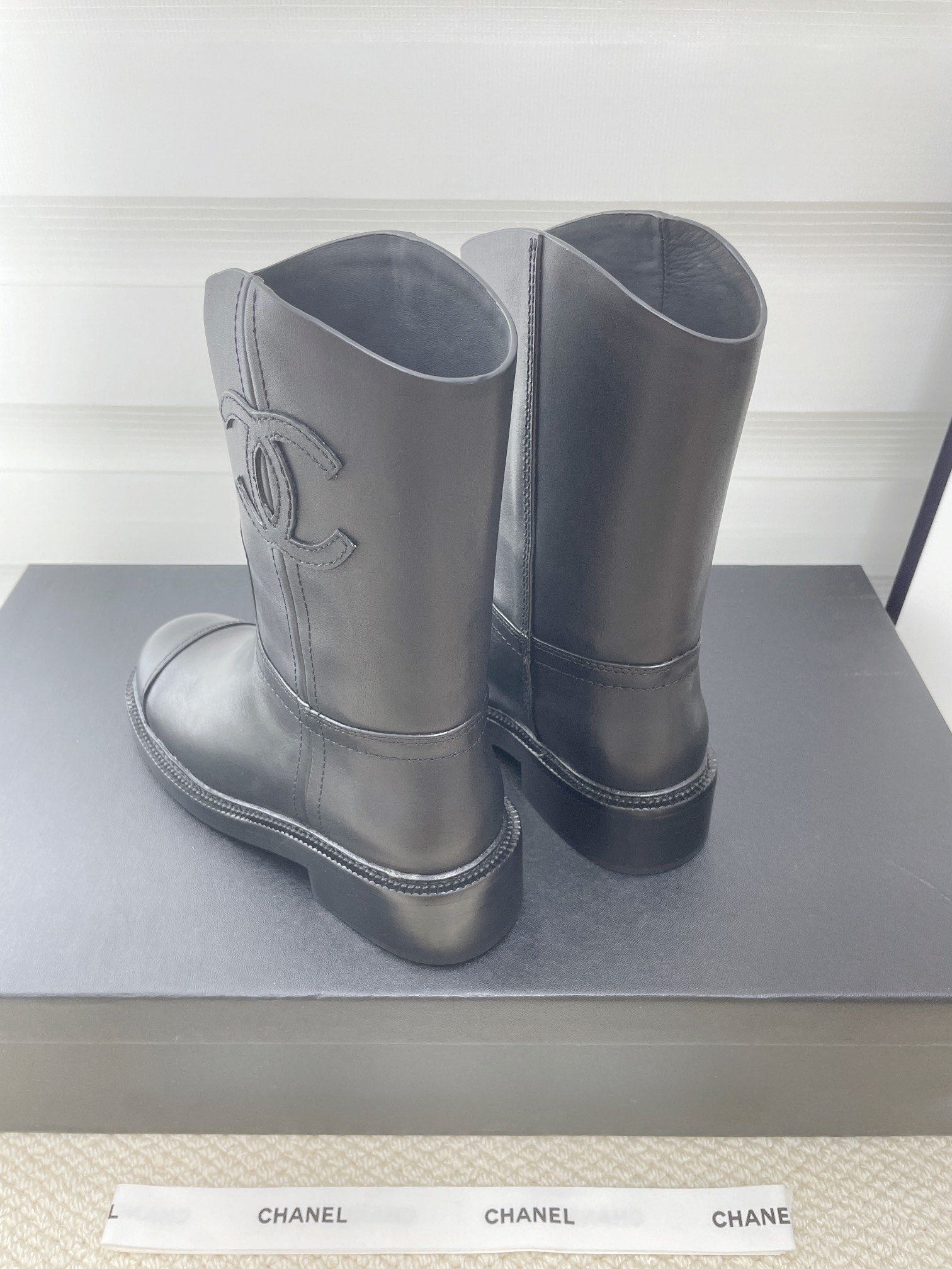 CHANEL autumn and winter letter knight boots