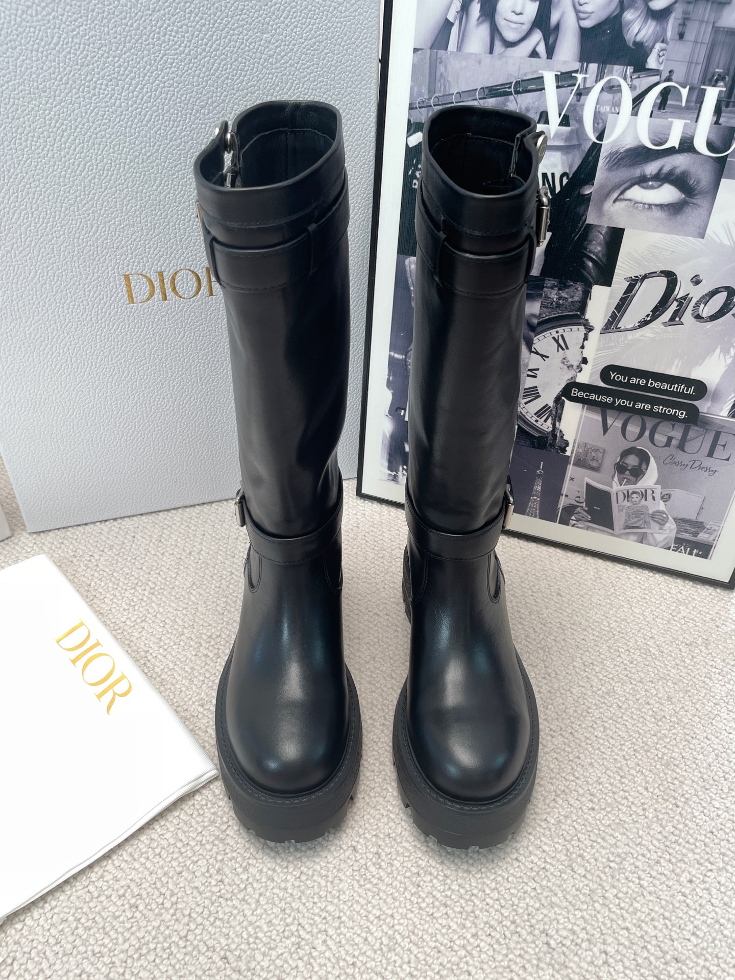 Dior High Boots Brogue Long Boots