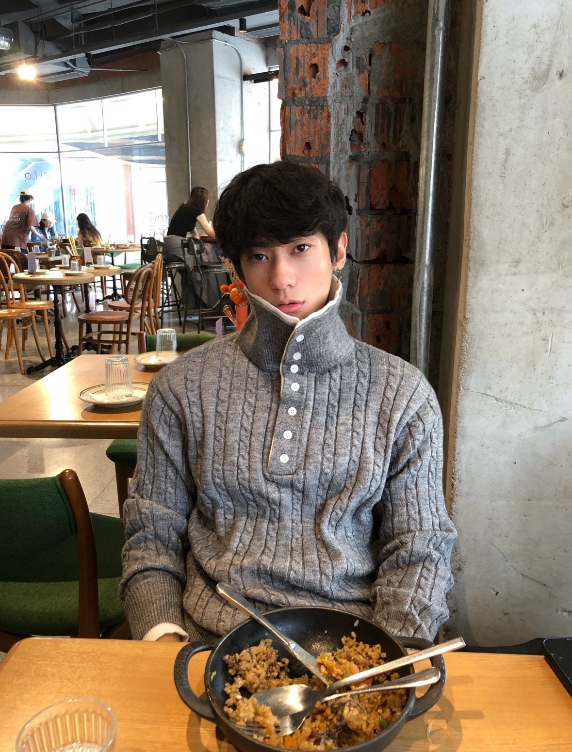 Balenciaga Cable Knit Fake Two-Piece Lapel Sweater