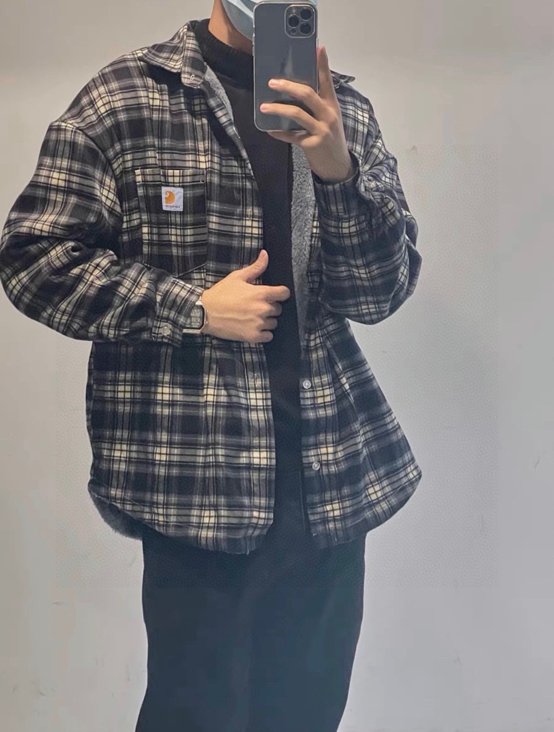 Carhartt Fleece-Lined Plaid Shirt