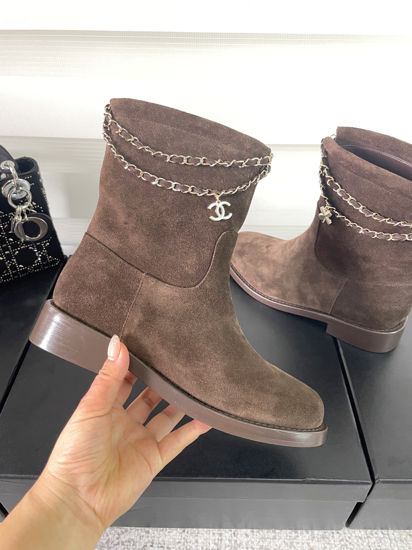 CHANEL autumn and winter new style chain boots