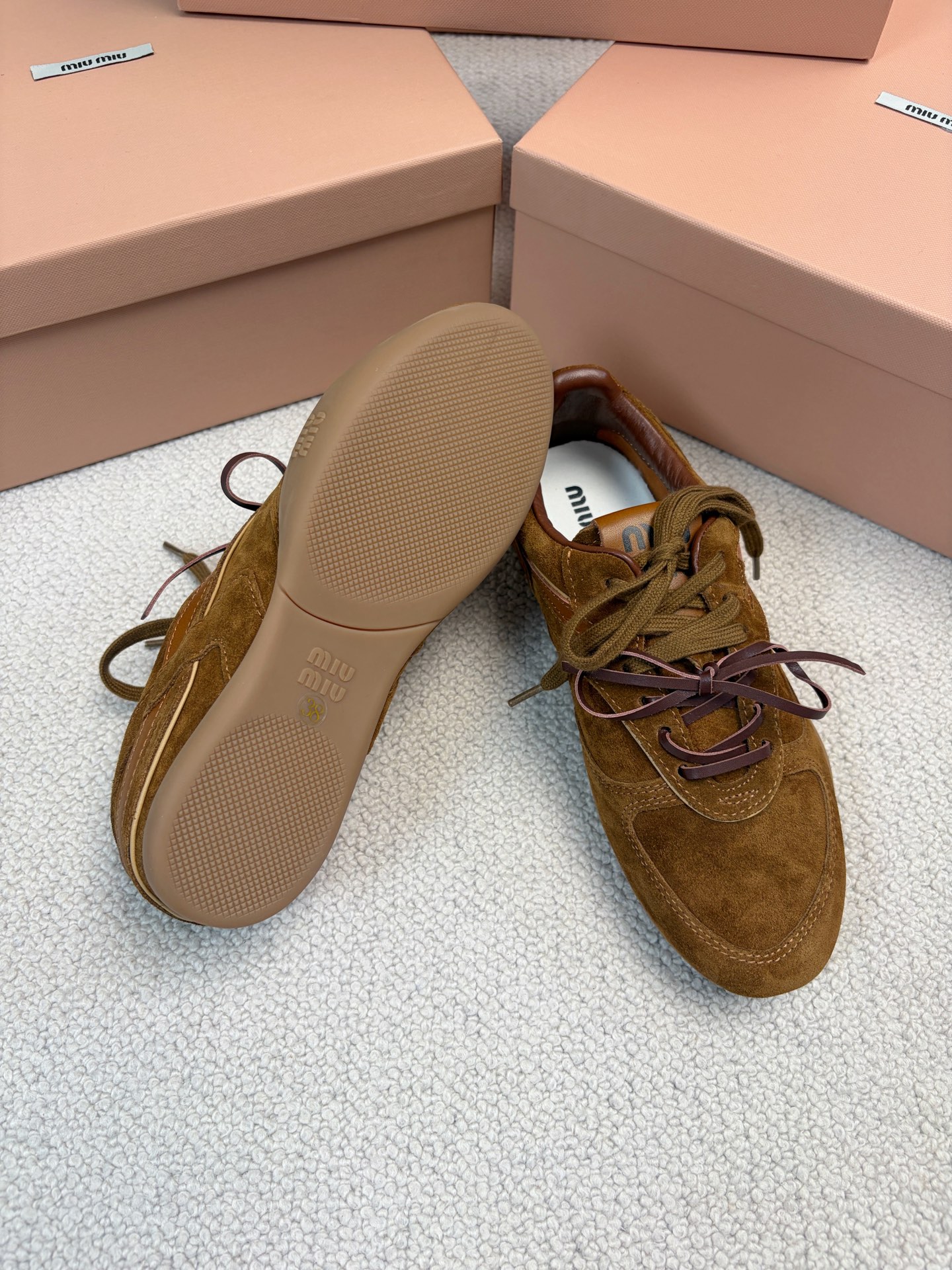 MiuMiu New Runway German Army Trainer Casual Shoes