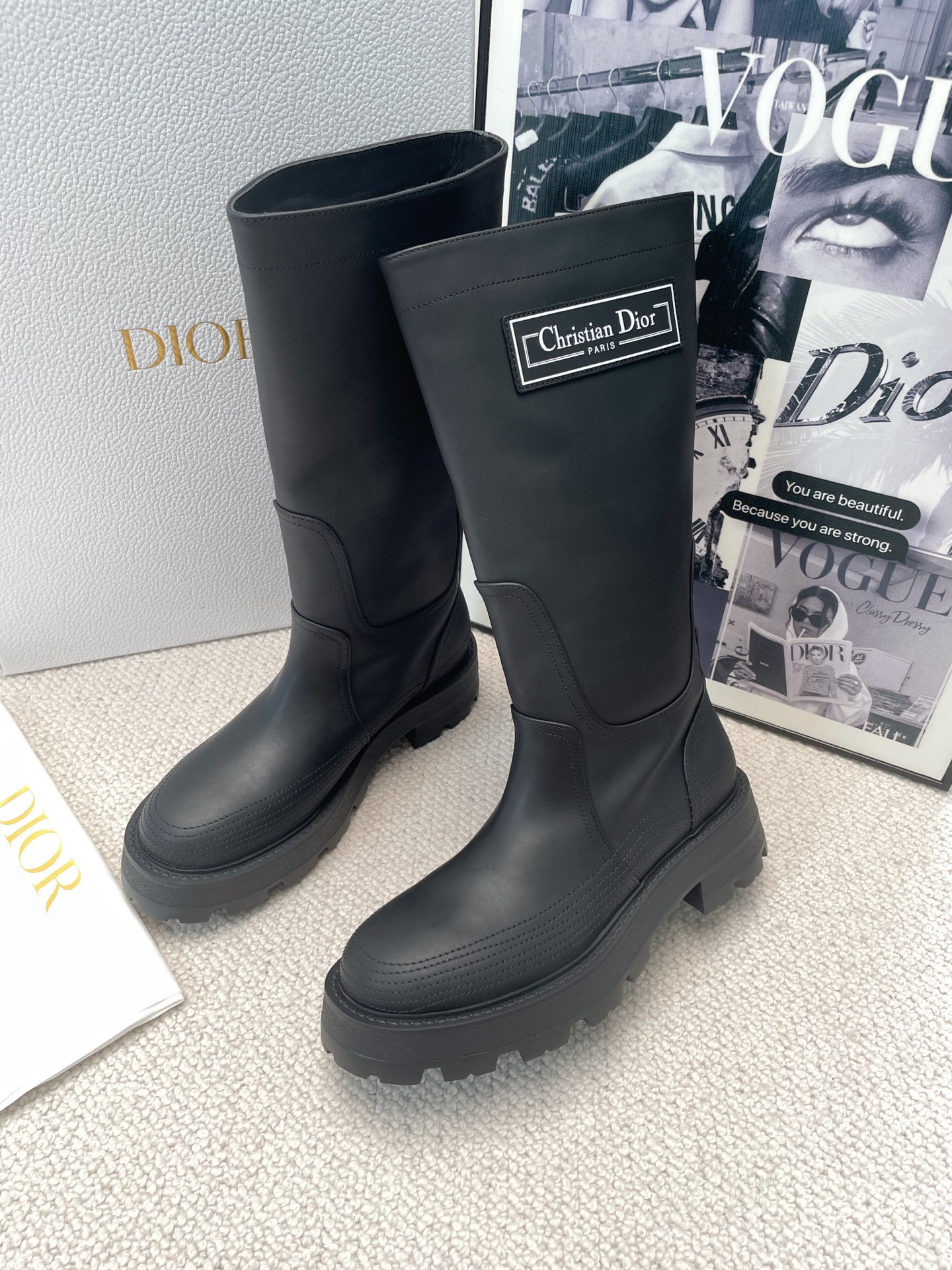 Dior Long Boots Brogue Long Boots