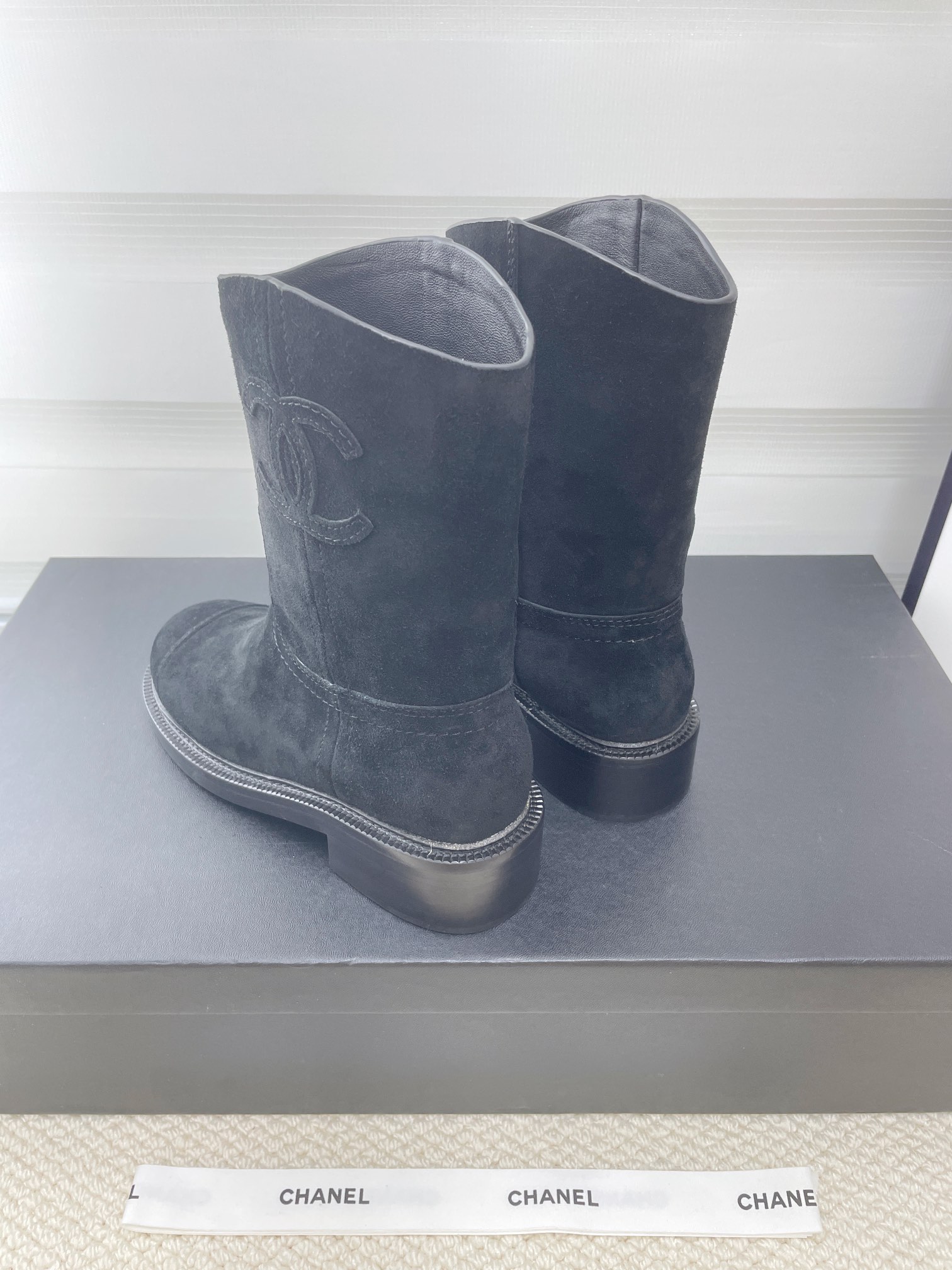 CHANEL autumn and winter letter knight boots