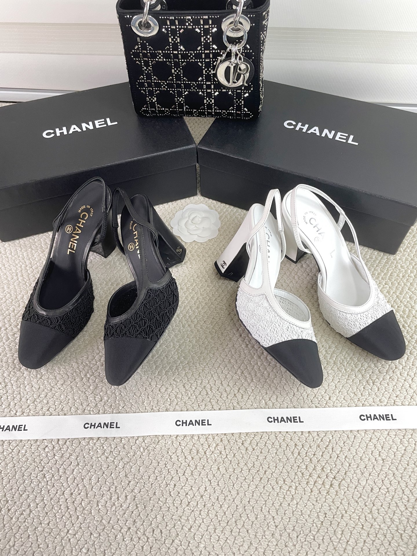 CHANEL 2025 Early Spring Woven Mary Jane Single Shoes