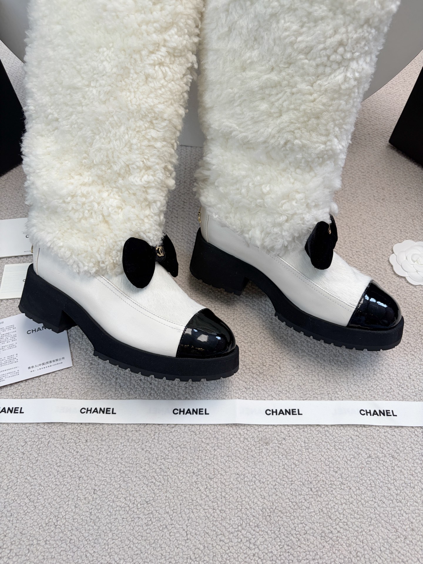 Chanel 2025 Spring/Summer Autumn-Winter Ski Collection Long Boot Furry Shoes