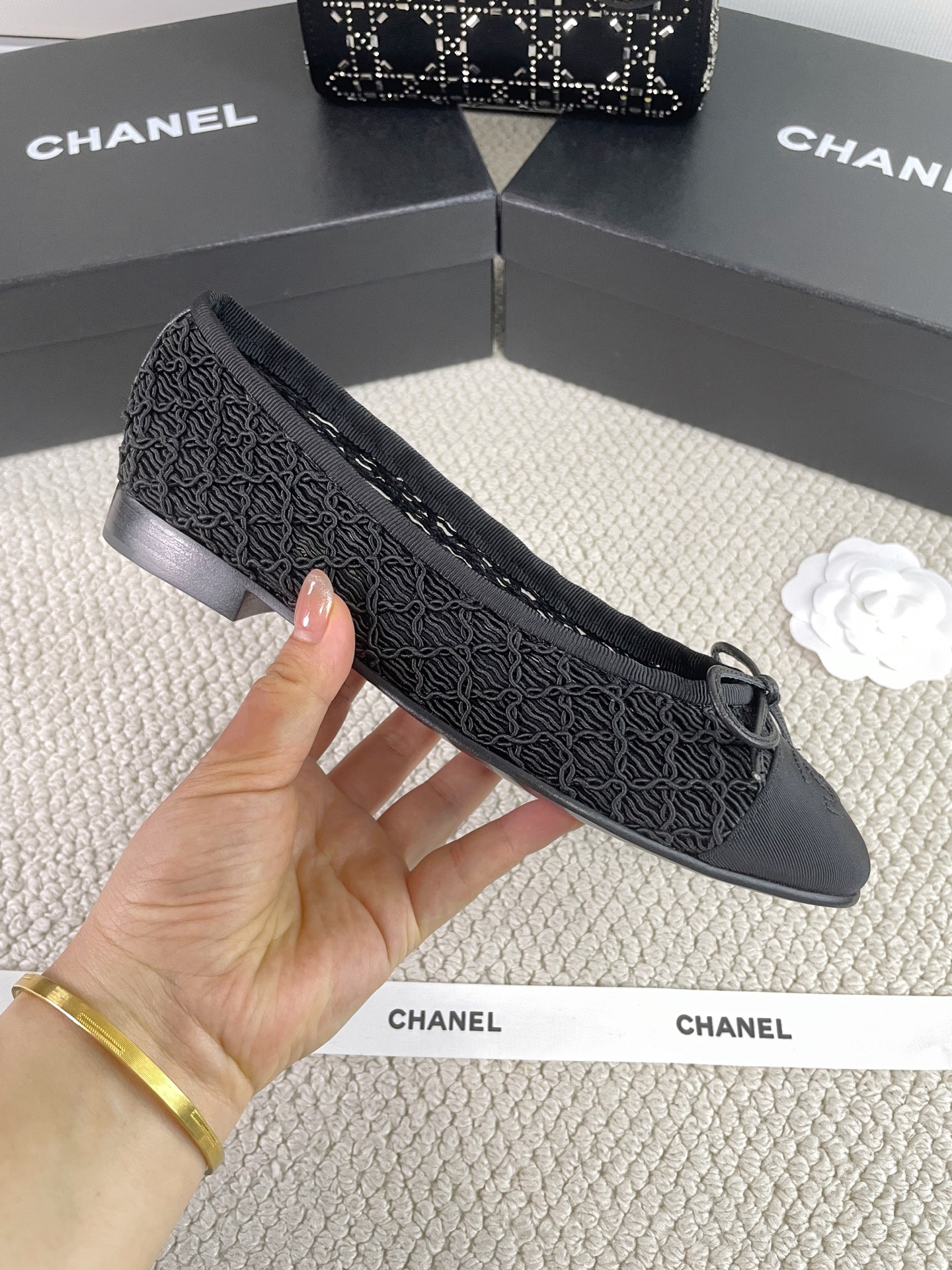 CHANEL Early Spring Woven Mary Jane Single Shoes Sandals