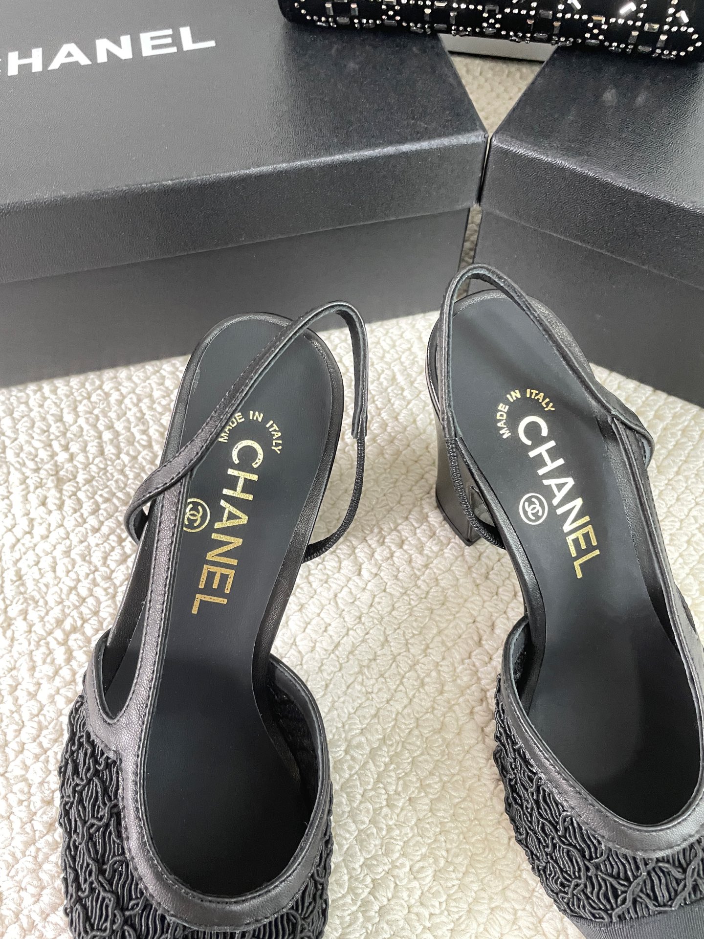 CHANEL 2025 Early Spring Woven Mary Jane Single Shoes