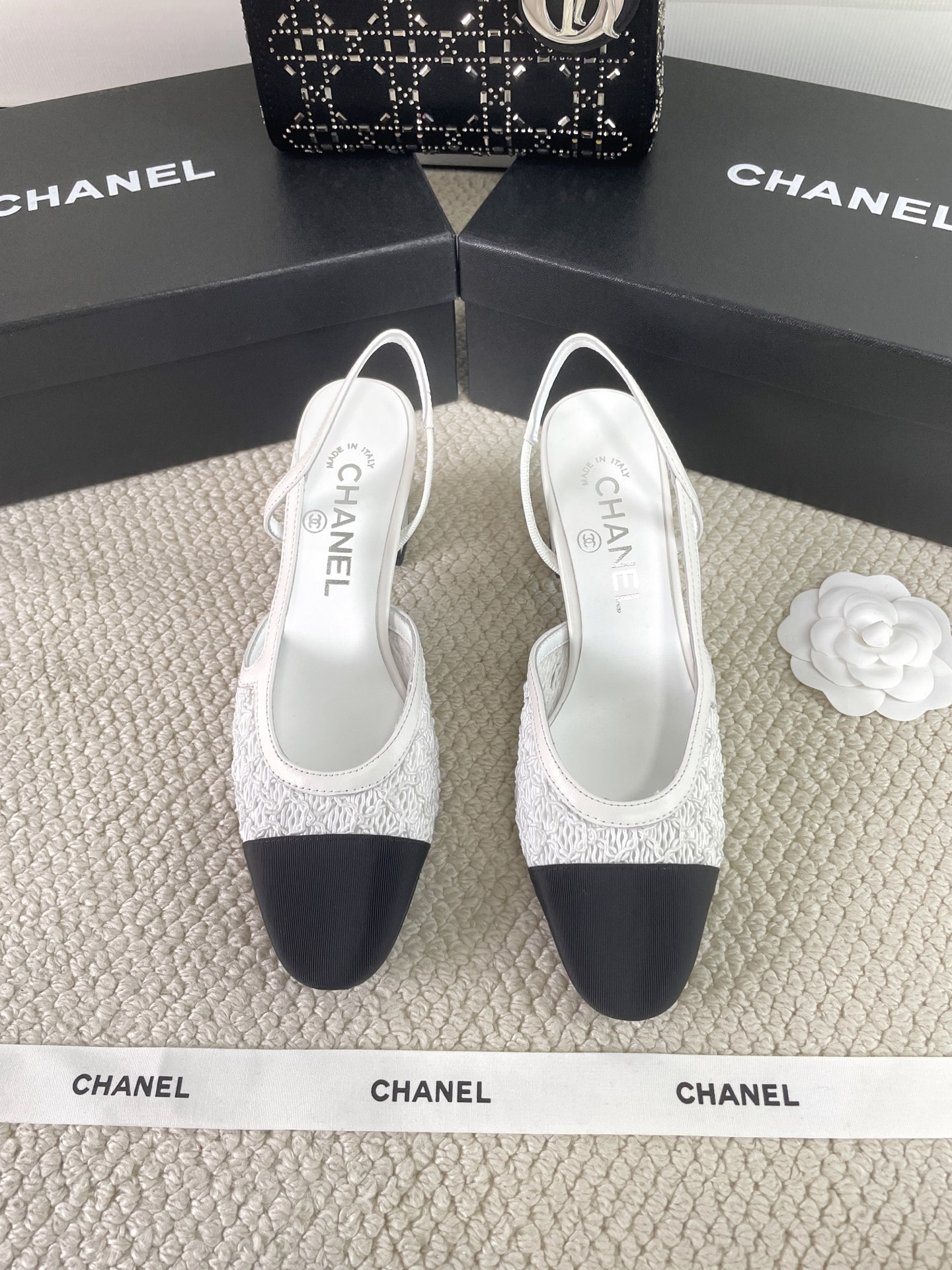 CHANEL Early Spring Woven Mary Jane Single Shoes