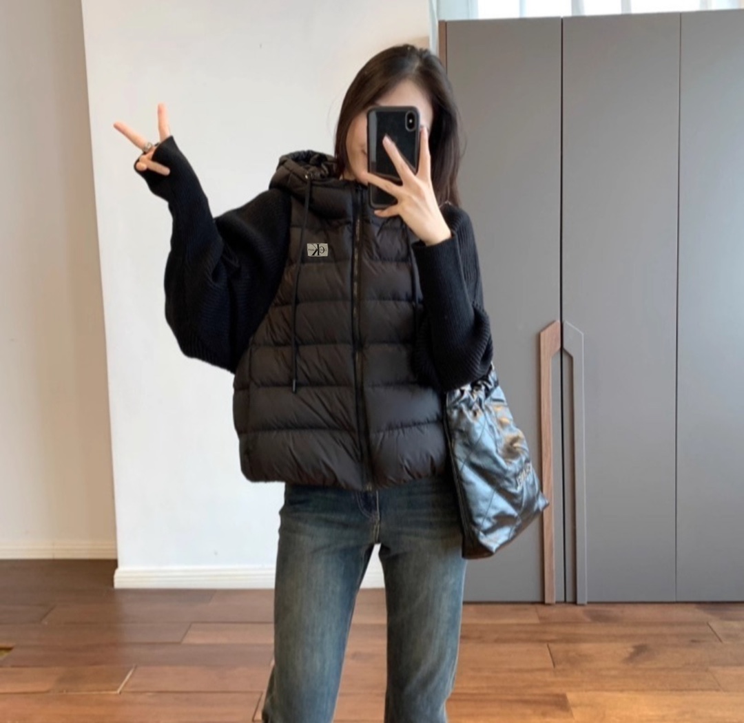 Calvin Klein CK Embroidered Logo Down Cotton Jacket​