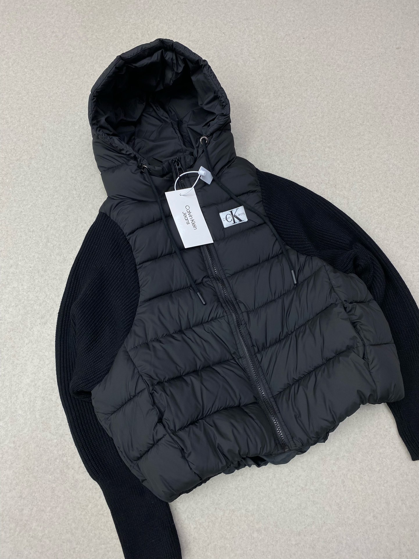 Calvin Klein CK Embroidered Logo Down Cotton Jacket​