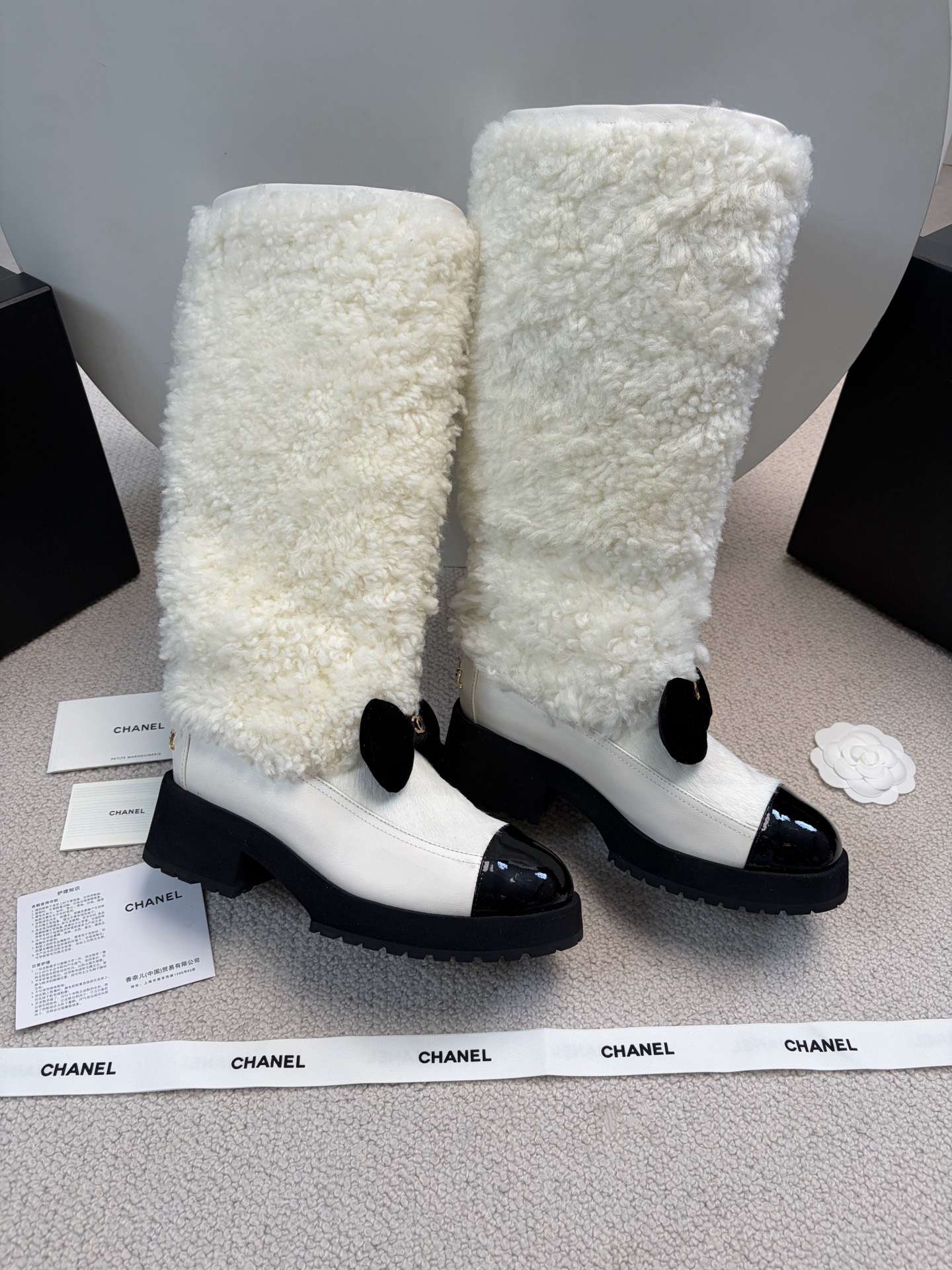 Chanel 2025 Spring/Summer Autumn-Winter Ski Collection Long Boot Furry Shoes