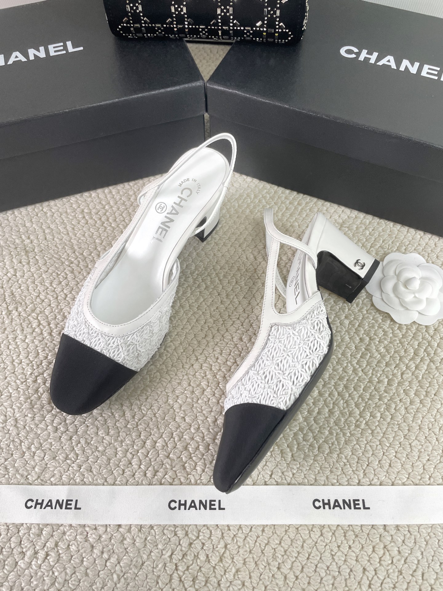 CHANEL Early Spring Woven Mary Jane Single Shoes
