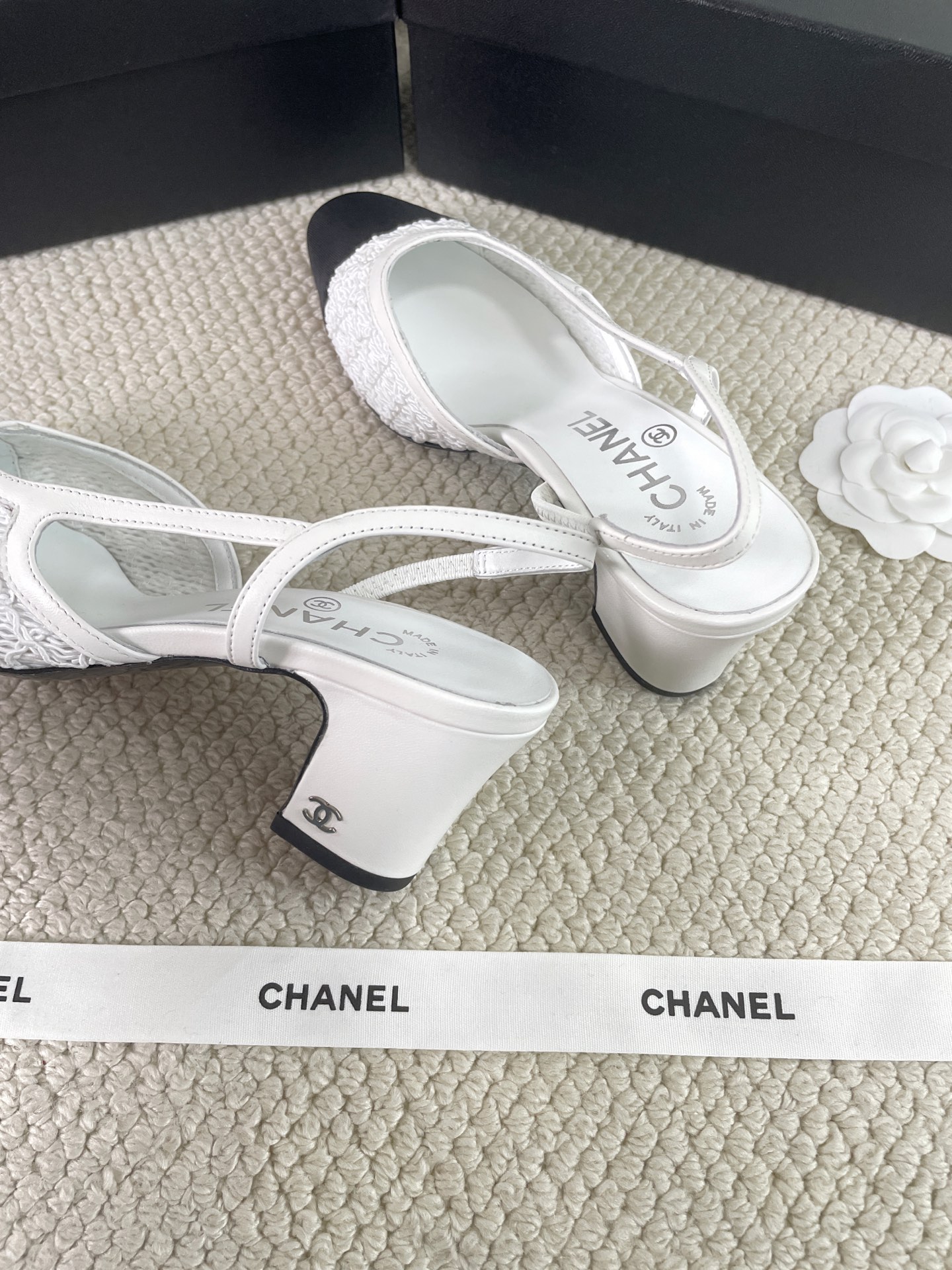 CHANEL Early Spring Woven Mary Jane Single Shoes