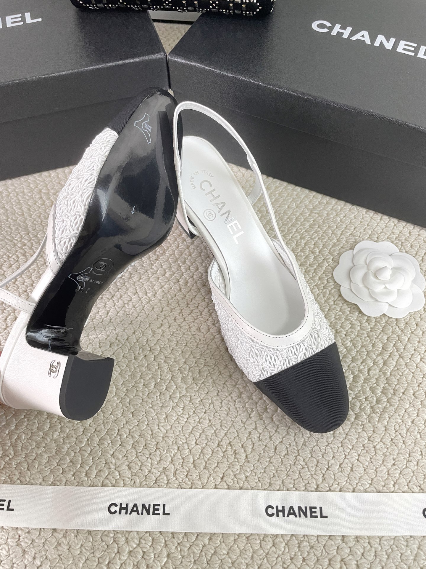 CHANEL Early Spring Woven Mary Jane Single Shoes