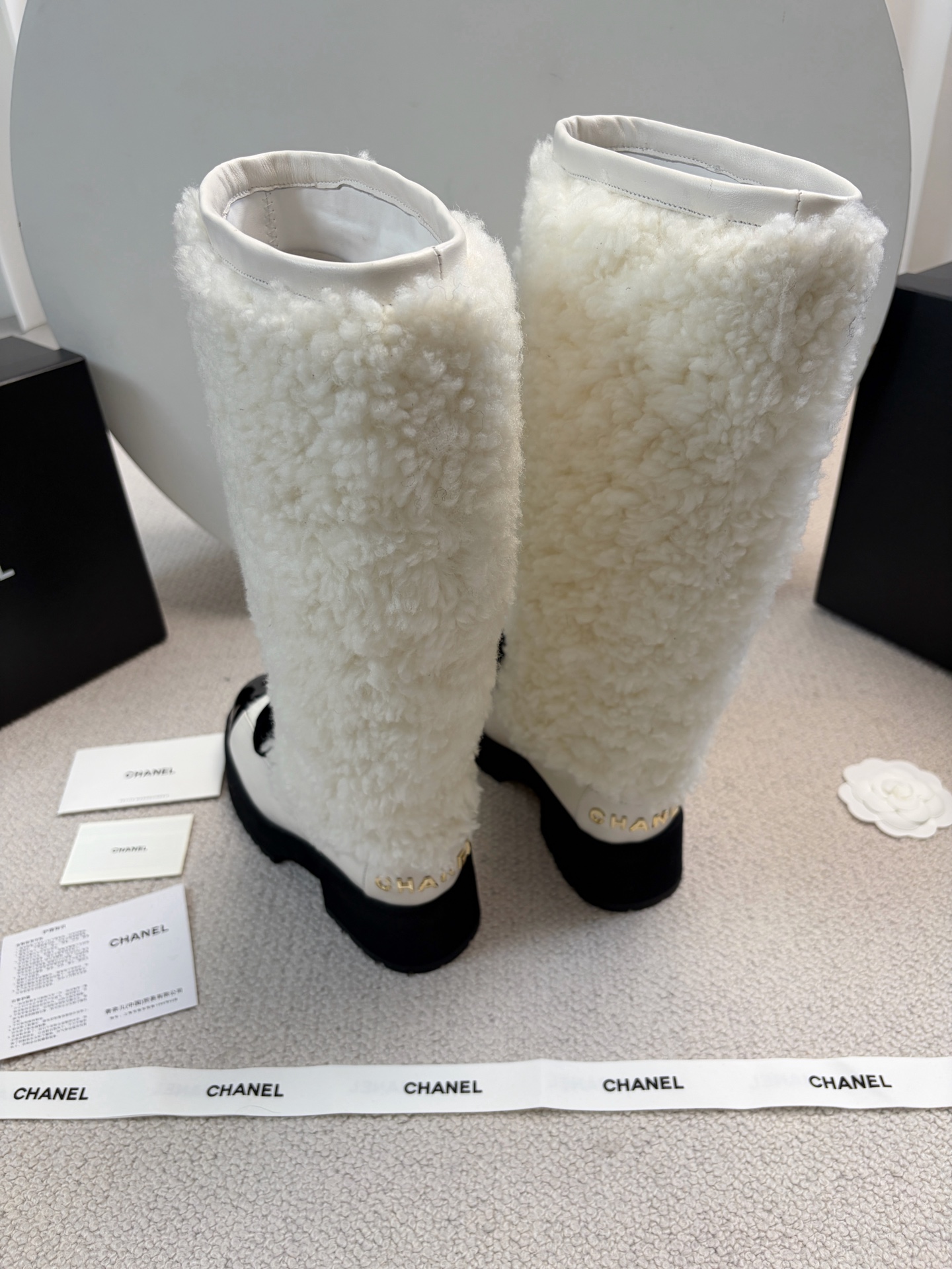 Chanel 2025 Spring/Summer Autumn-Winter Ski Collection Long Boot Furry Shoes