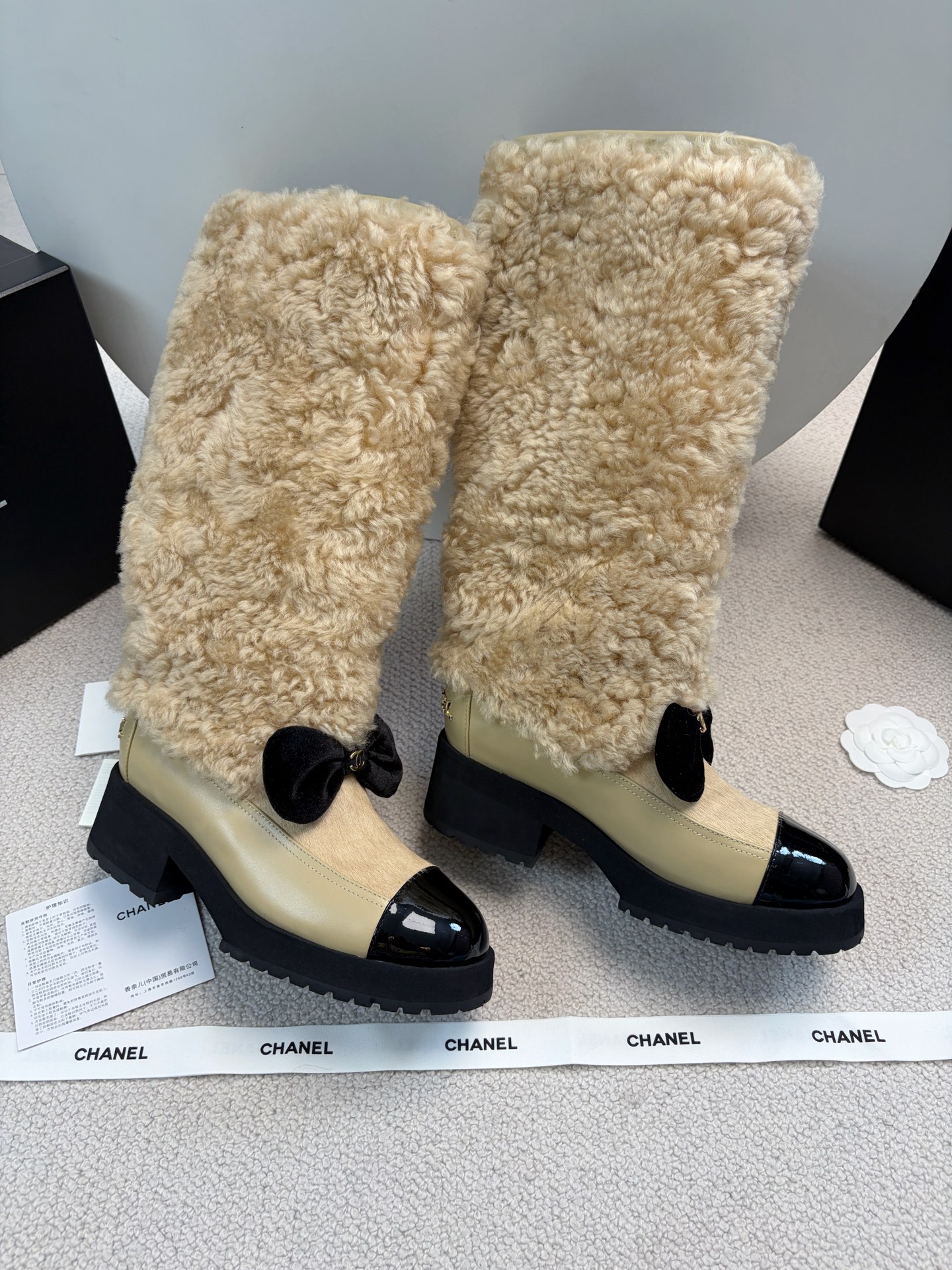 Chanel 2025 Spring/Summer Autumn-Winter Ski Collection Long Boot Furry Shoes