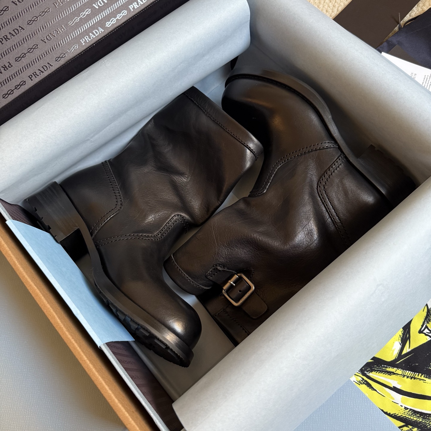 Prada 2025 Spring/Summer Autumn-Winter New Arrival Biker Boots