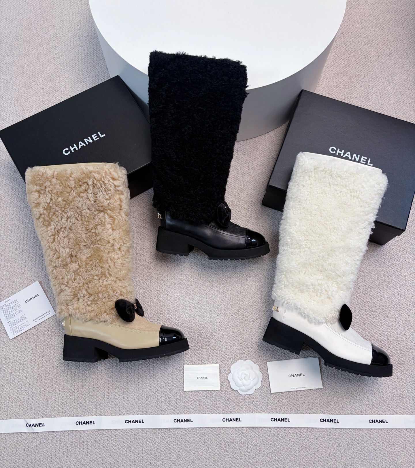 Chanel 2025 Spring/Summer Autumn-Winter Ski Collection Long Boot Furry Shoes