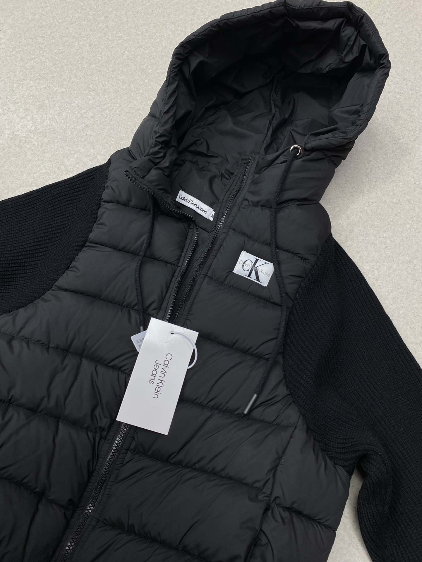 Calvin Klein CK Embroidered Logo Down Cotton Jacket​