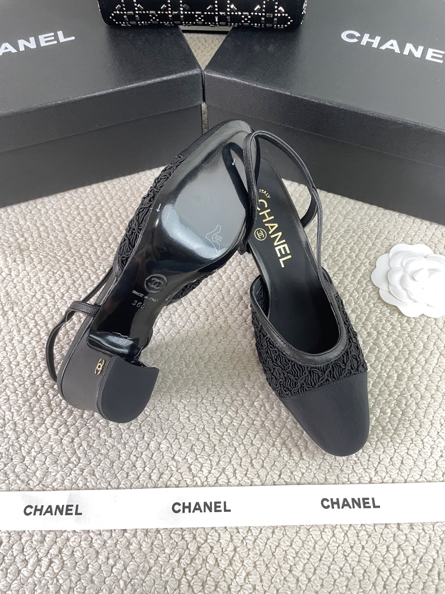 CHANEL Early Spring Woven Mary Jane Single Shoes