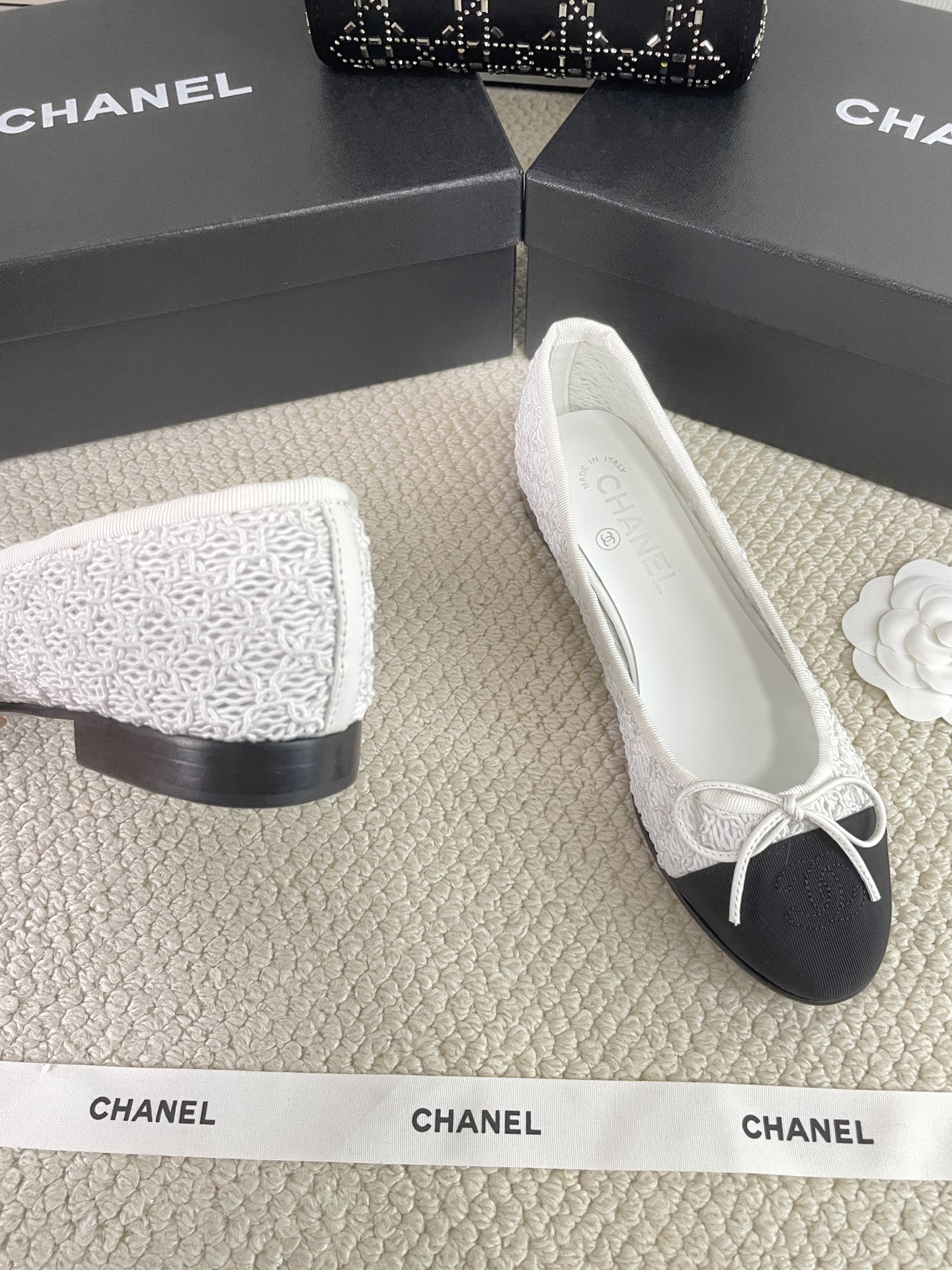CHANEL Early Spring Woven Mary Jane Single Shoes Sandals