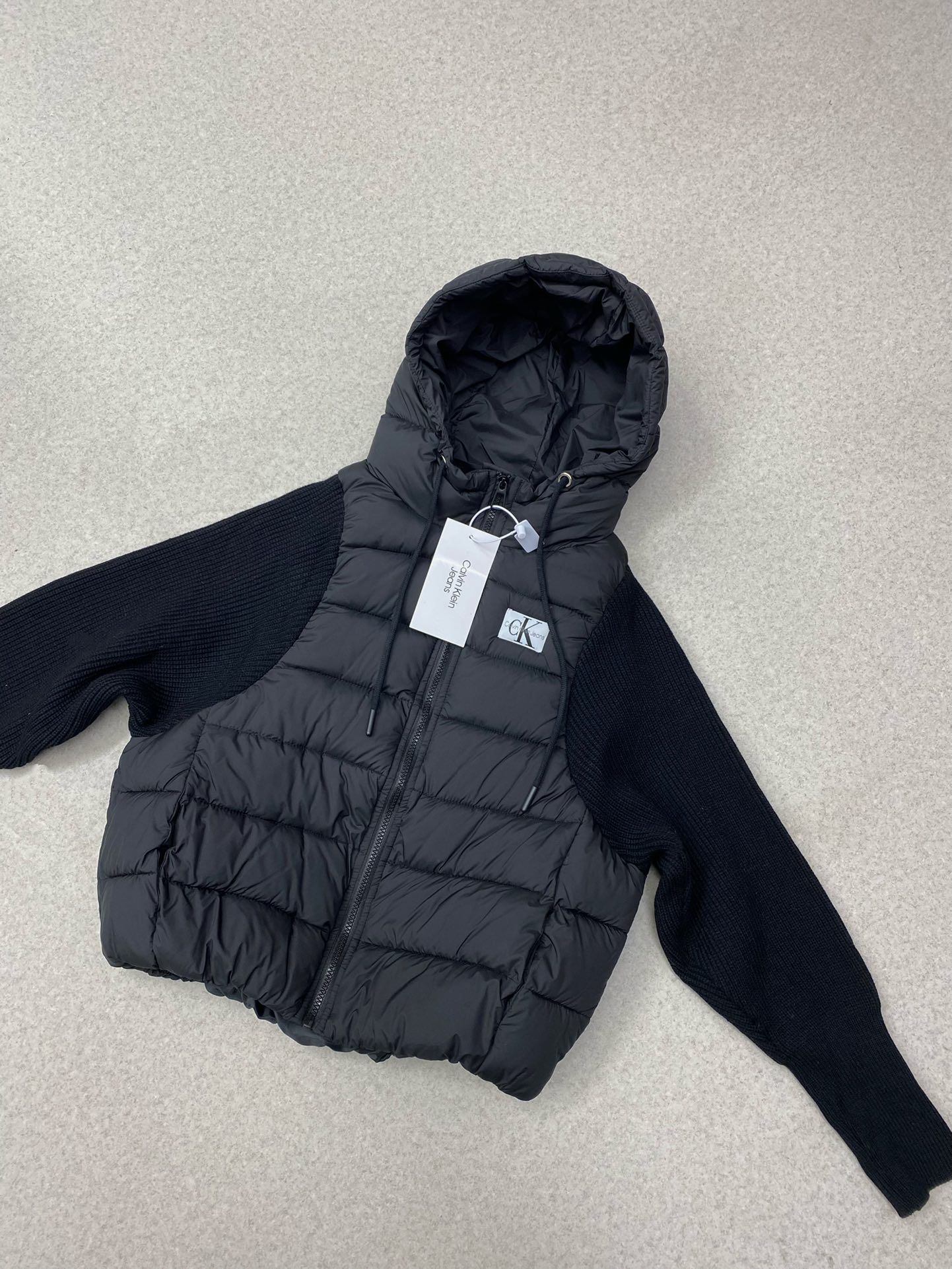 Calvin Klein CK Embroidered Logo Down Cotton Jacket​