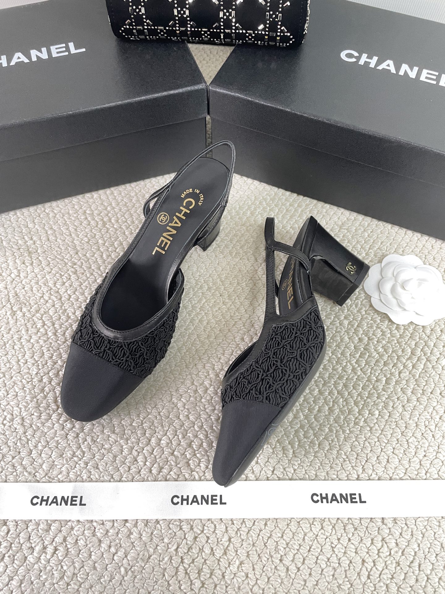 CHANEL Early Spring Woven Mary Jane Single Shoes