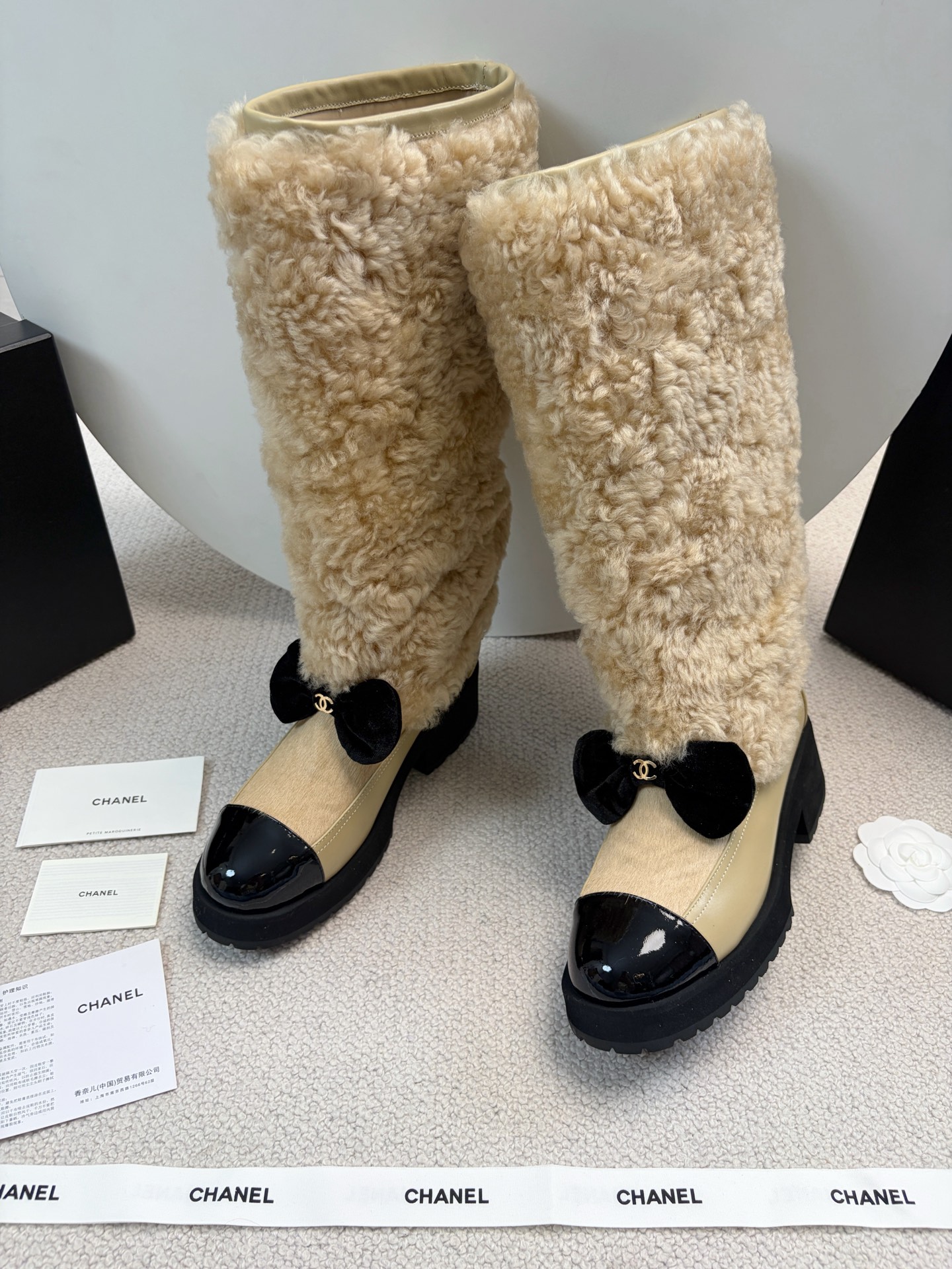 Chanel 2025 Spring/Summer Autumn-Winter Ski Collection Long Boot Furry Shoes