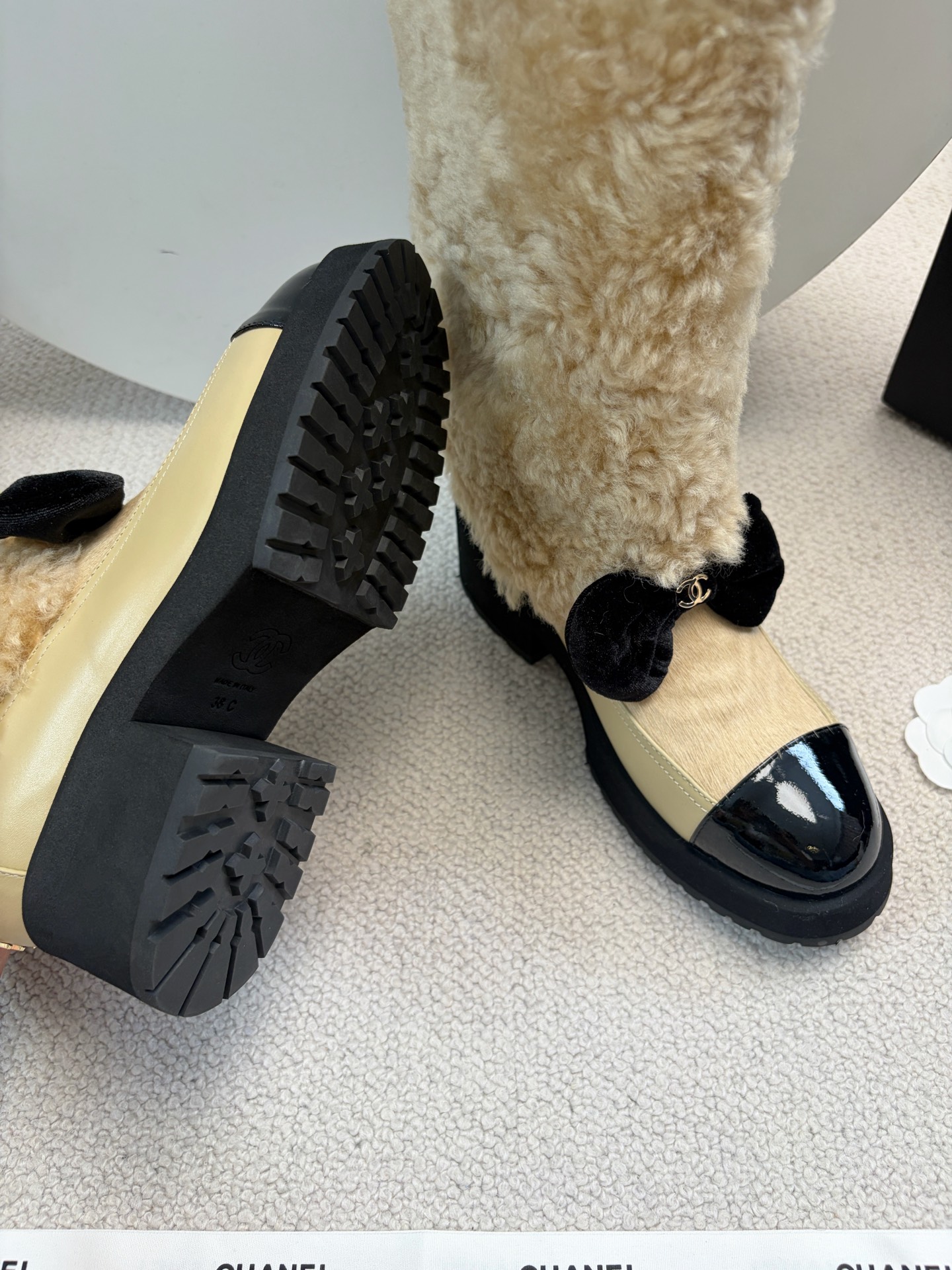 Chanel 2025 Spring/Summer Autumn-Winter Ski Collection Long Boot Furry Shoes