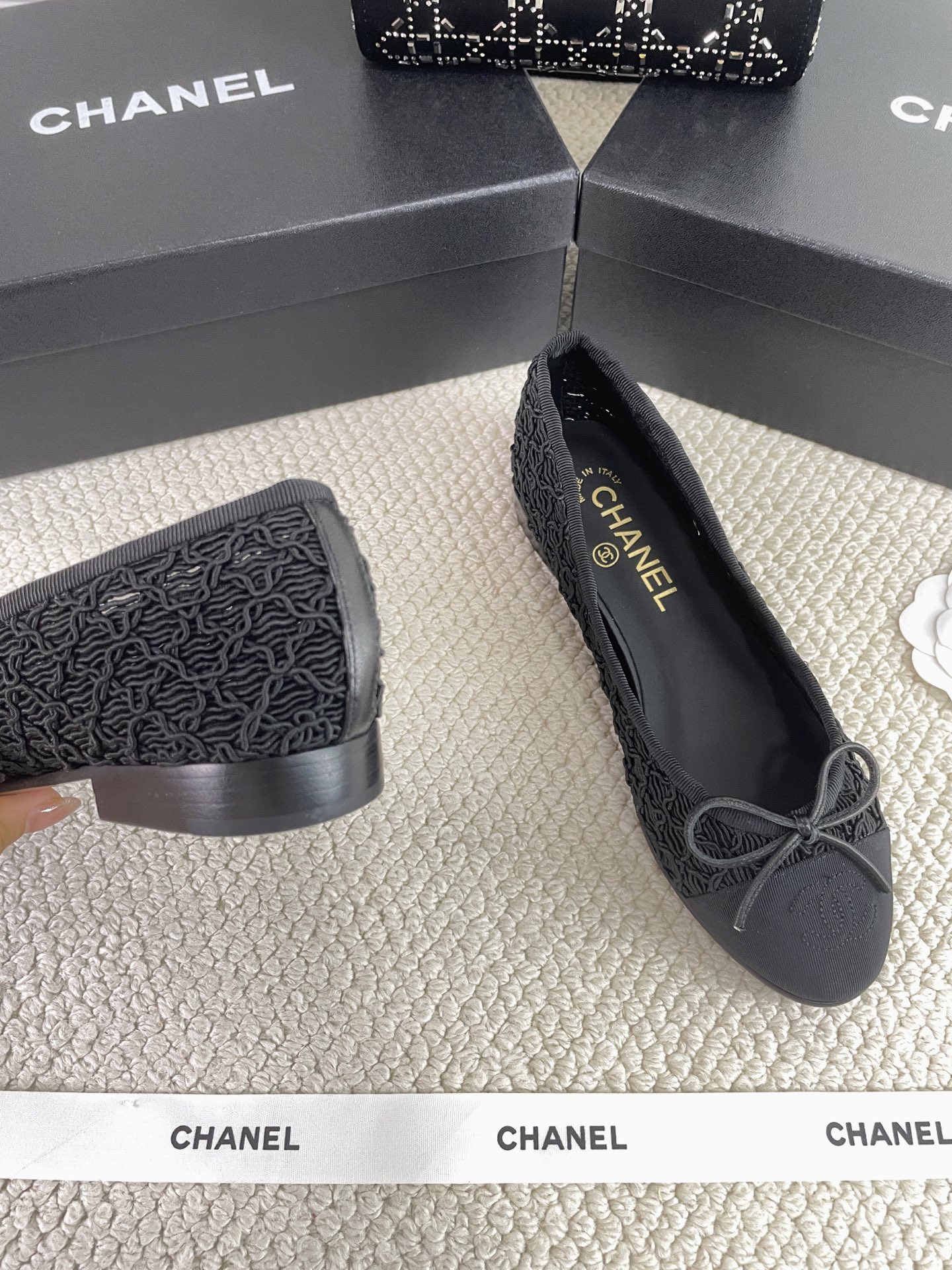 CHANEL Early Spring Woven Mary Jane Single Shoes Sandals